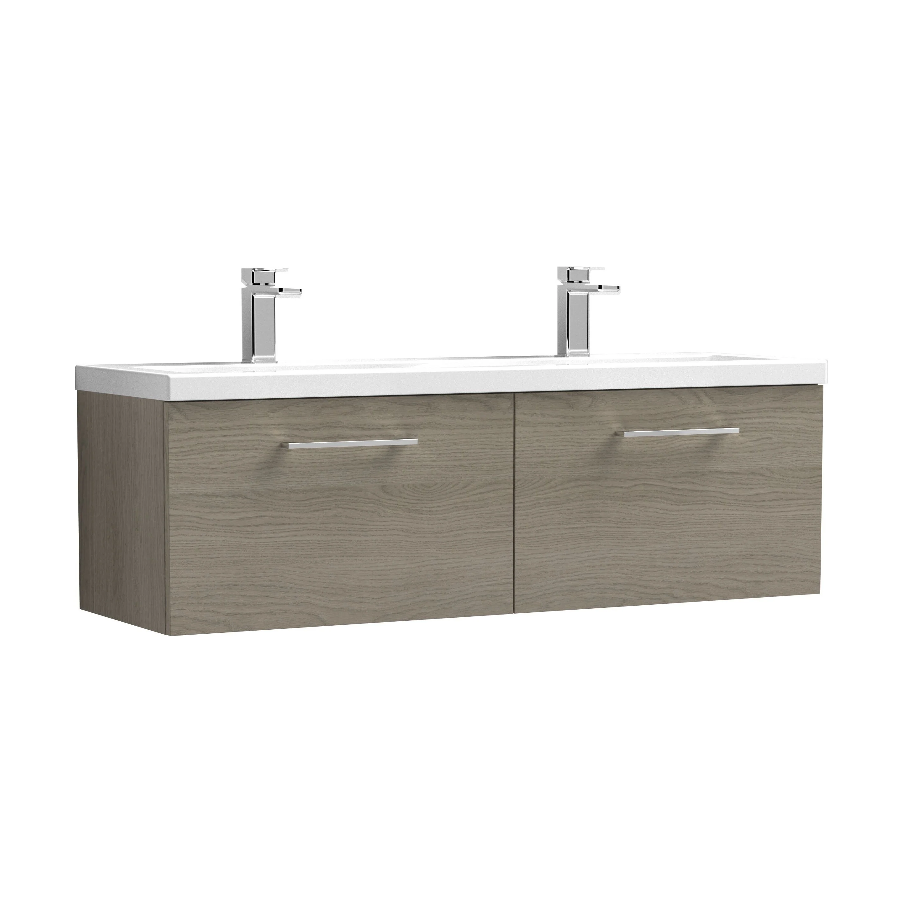 Bramshall Wall Hung 2 Drawer Vanity Basin Unit - 1200mm - Choice of Colour and Basin Type - Image 17