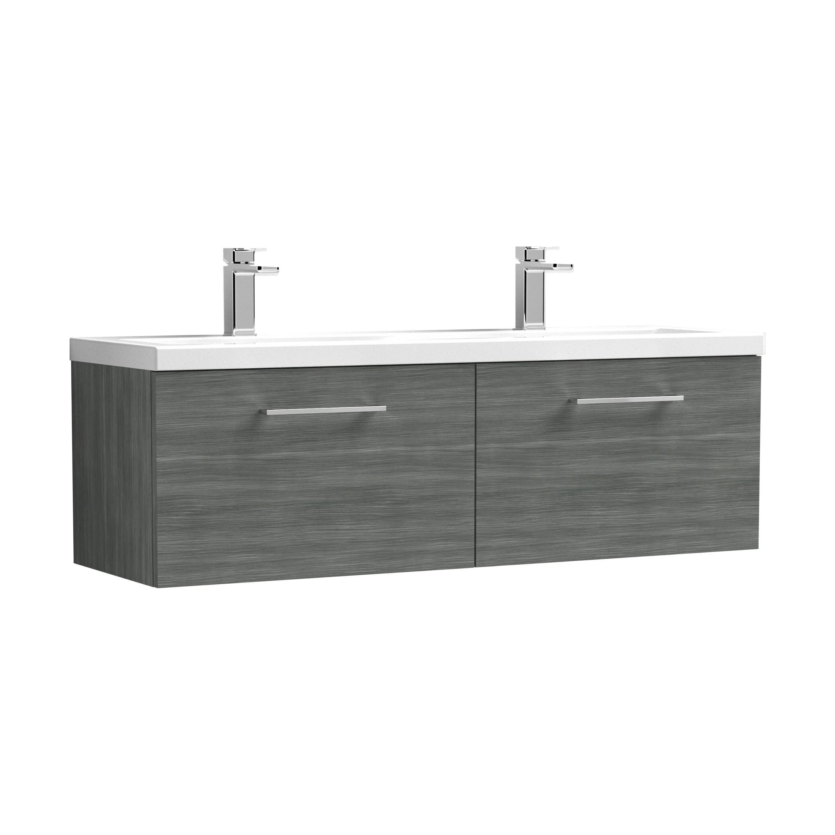 Bramshall Wall Hung 2 Drawer Vanity Basin Unit - 1200mm - Choice of Colour and Basin Type - Image 23