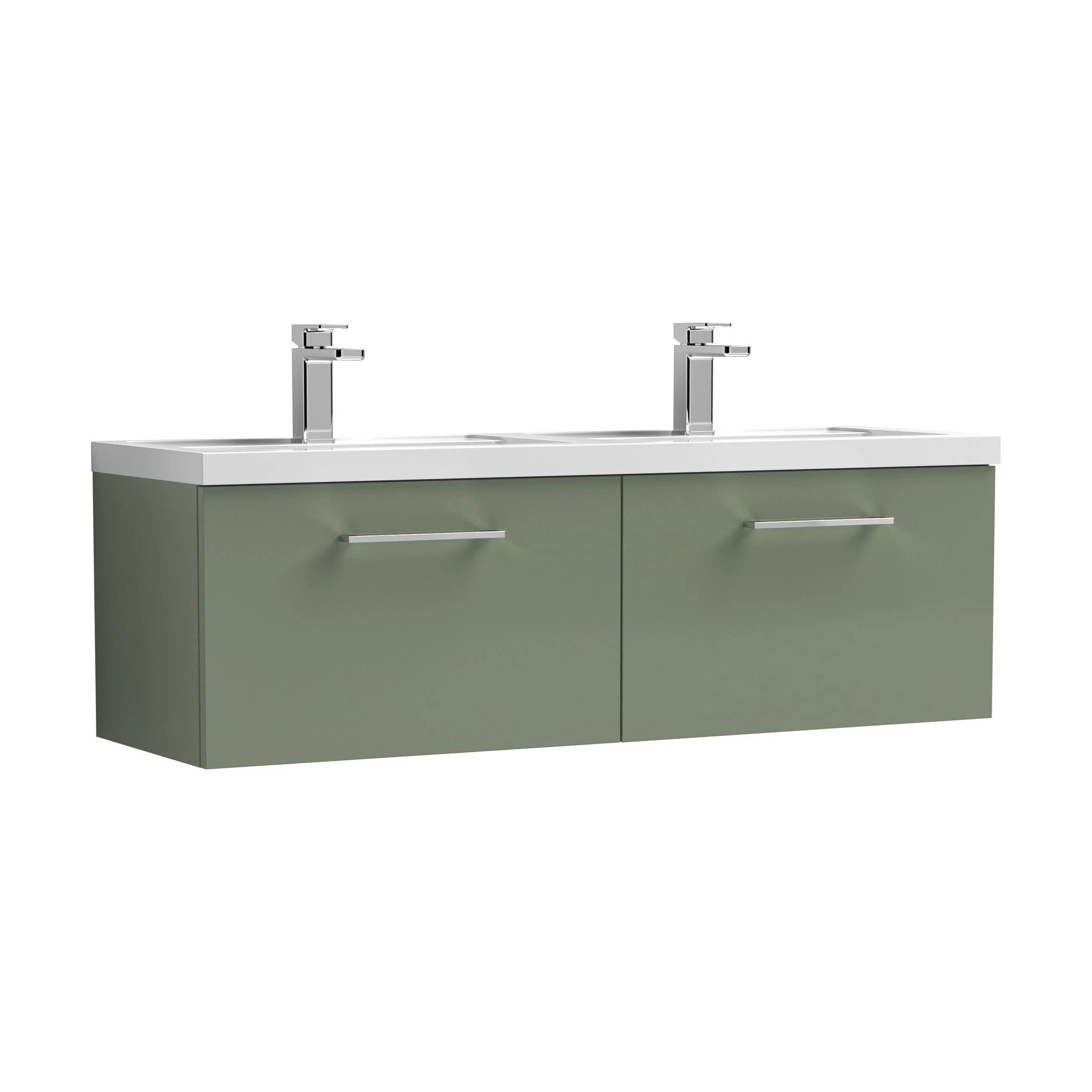 Bramshall Wall Hung 2 Drawer Vanity Basin Unit - 1200mm - Choice of Colour and Basin Type - Image 26