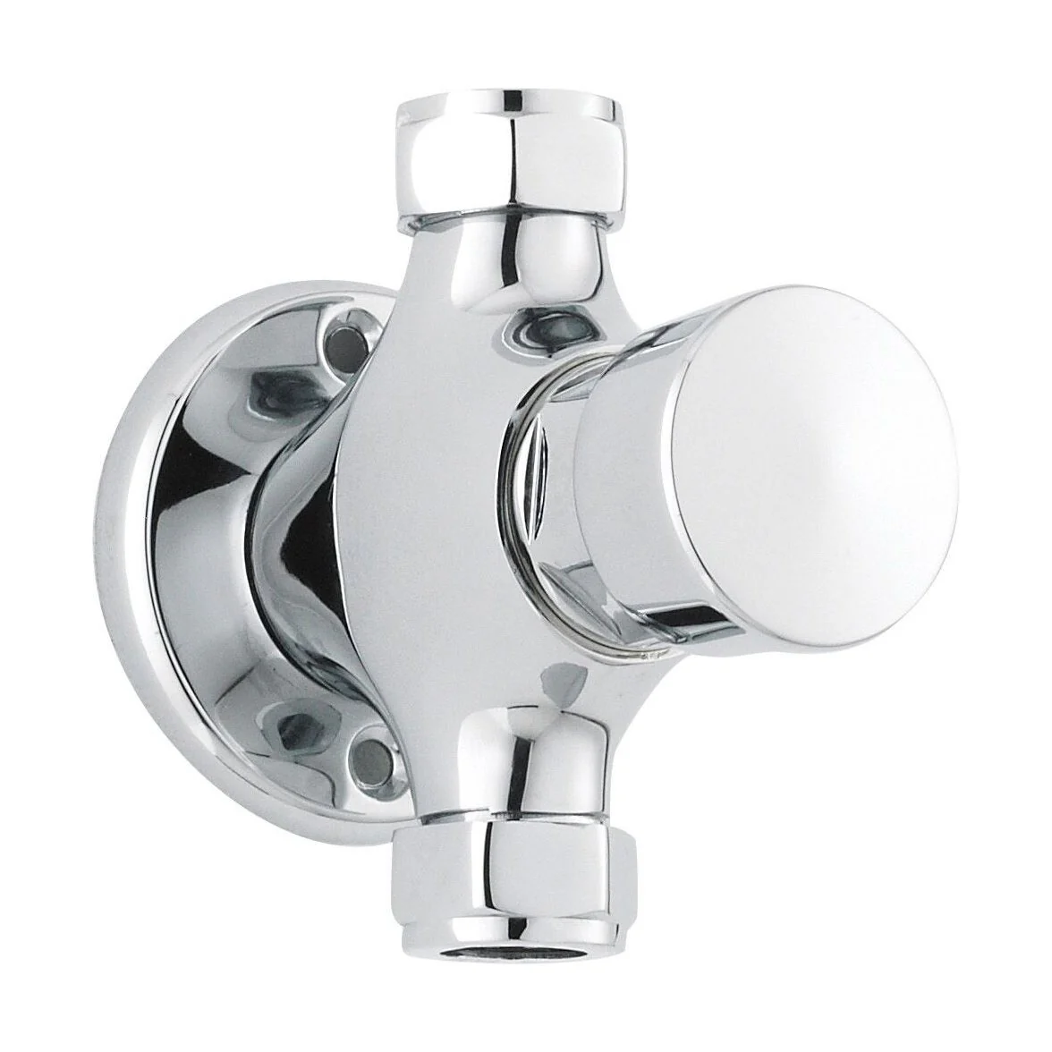 Contemporary Round Manual Exposed Non-Concussive Timed Shower Valve - Chrome - Balterley