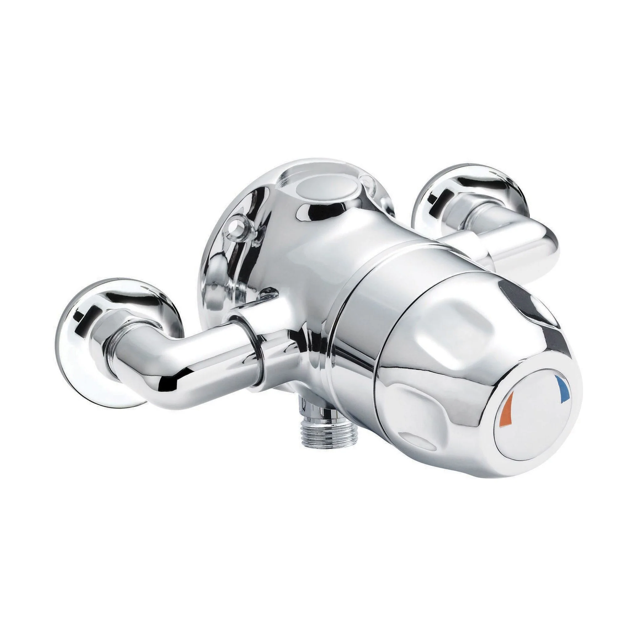 Contemporary Round Exposed Sequential Thermostatic Shower Valve (1 Outlet) - Chrome - Balterley