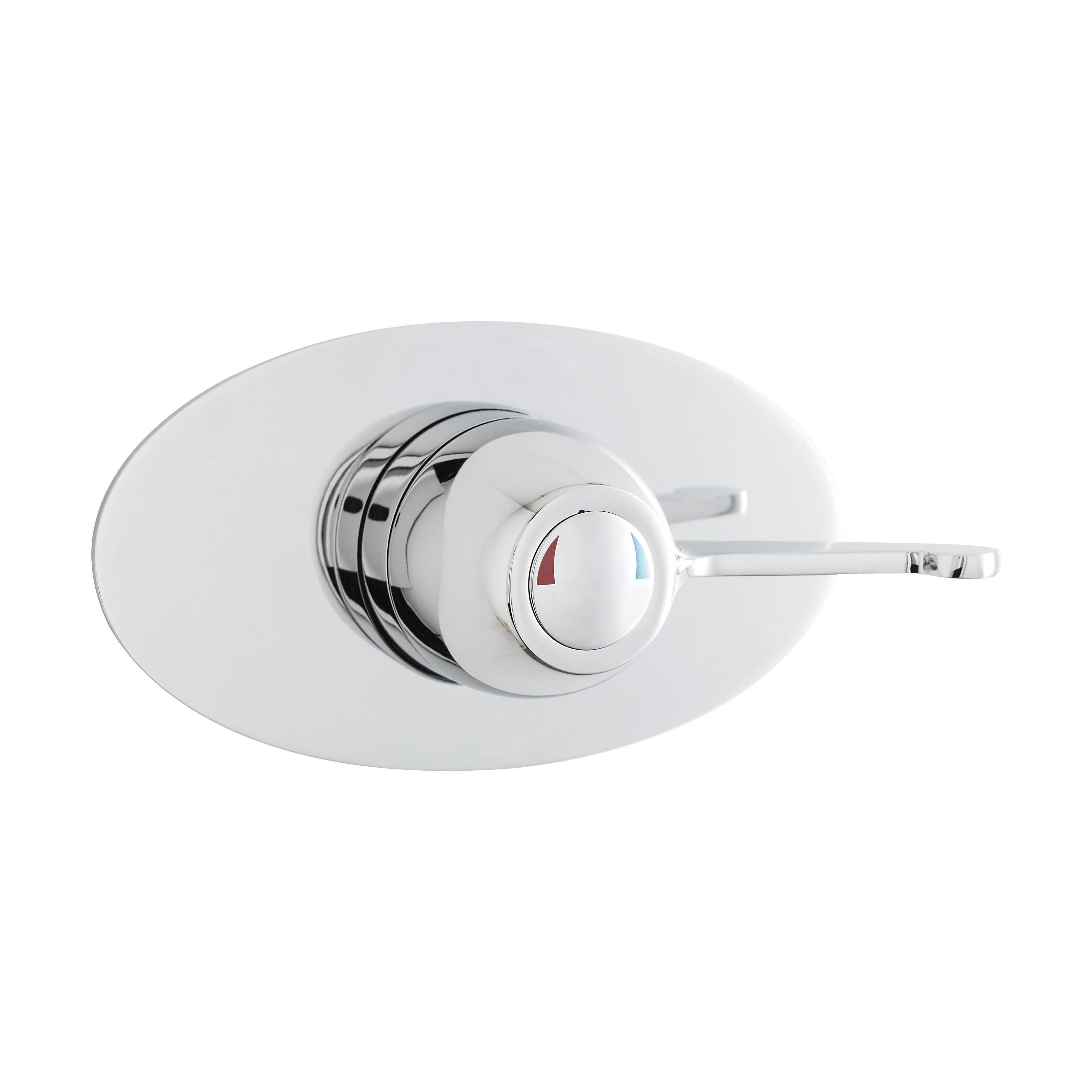 Contemporary Round Concealed Sequential Thermostatic Shower Valve with Lever Handle - Chrome - Balterley