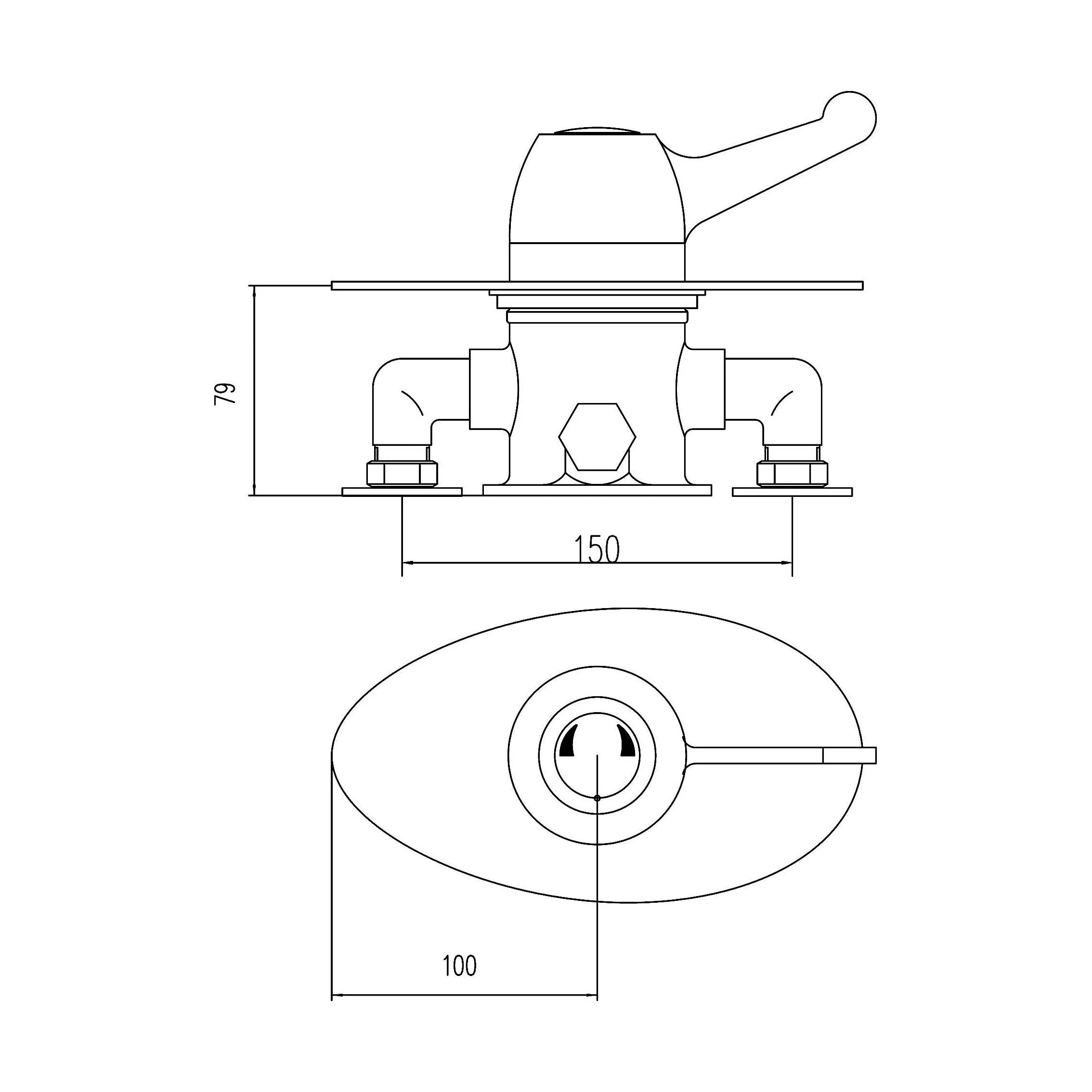 Contemporary Round Concealed Sequential Thermostatic Shower Valve with Lever Handle - Chrome - Balterley - Image 2