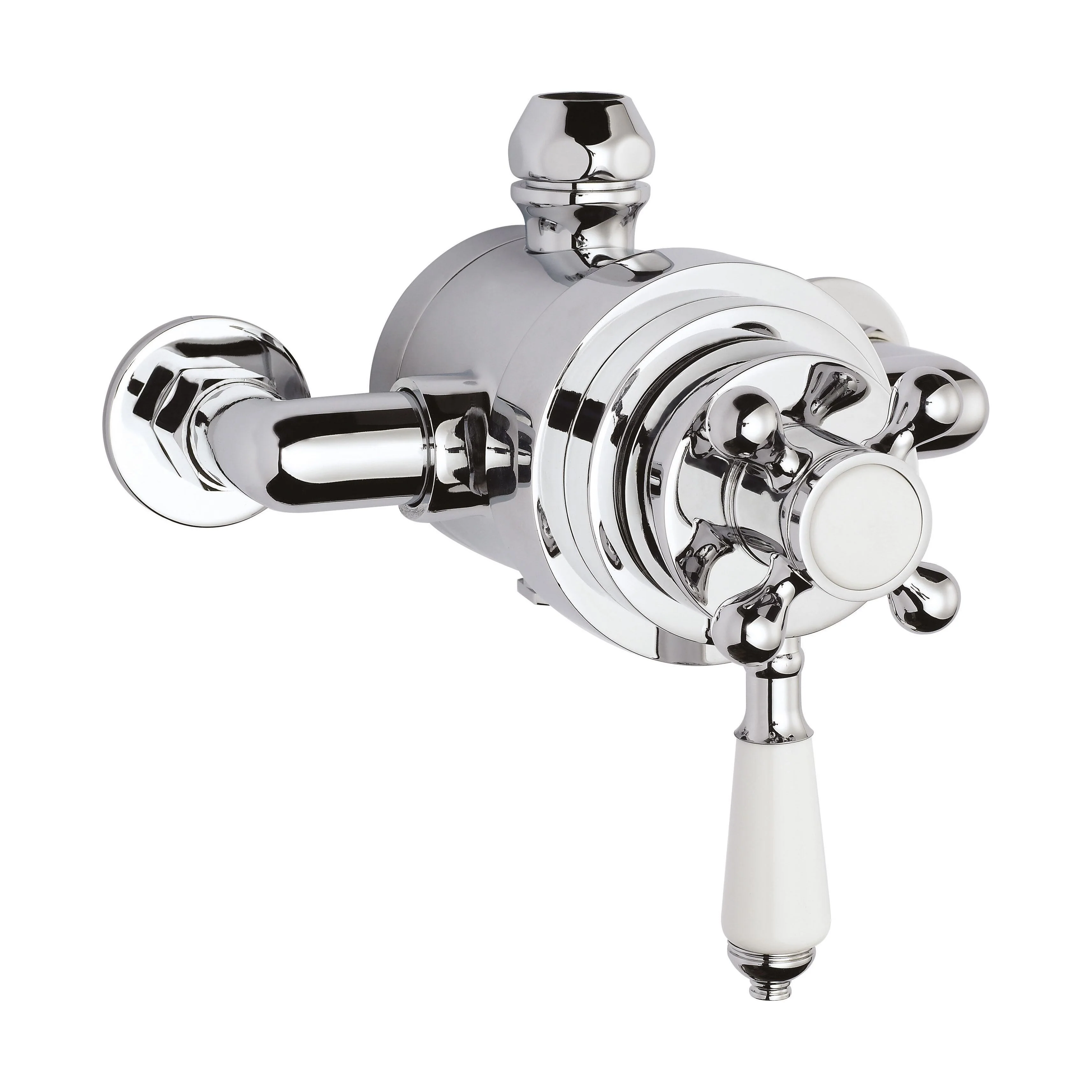 Traditional Exposed Dual Thermostatic Shower Valve (1 Outlet) - Chrome - Balterley
