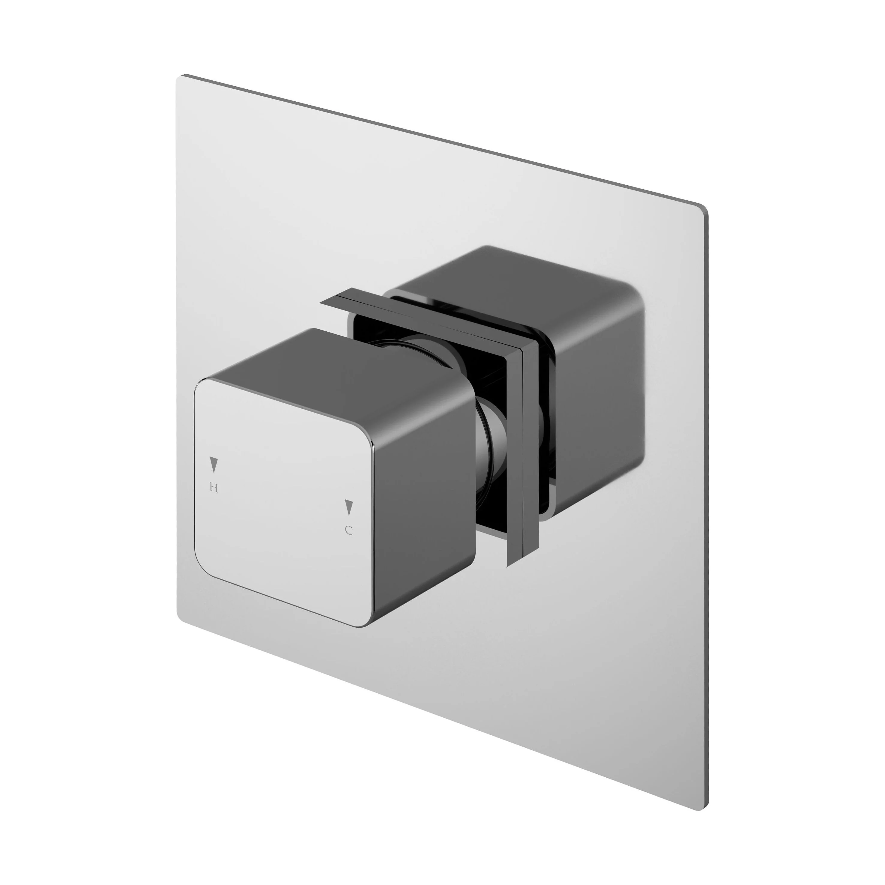 Empire Square Concealed Thermostatic Temperature Control Shower Valve - Chrome - Balterley
