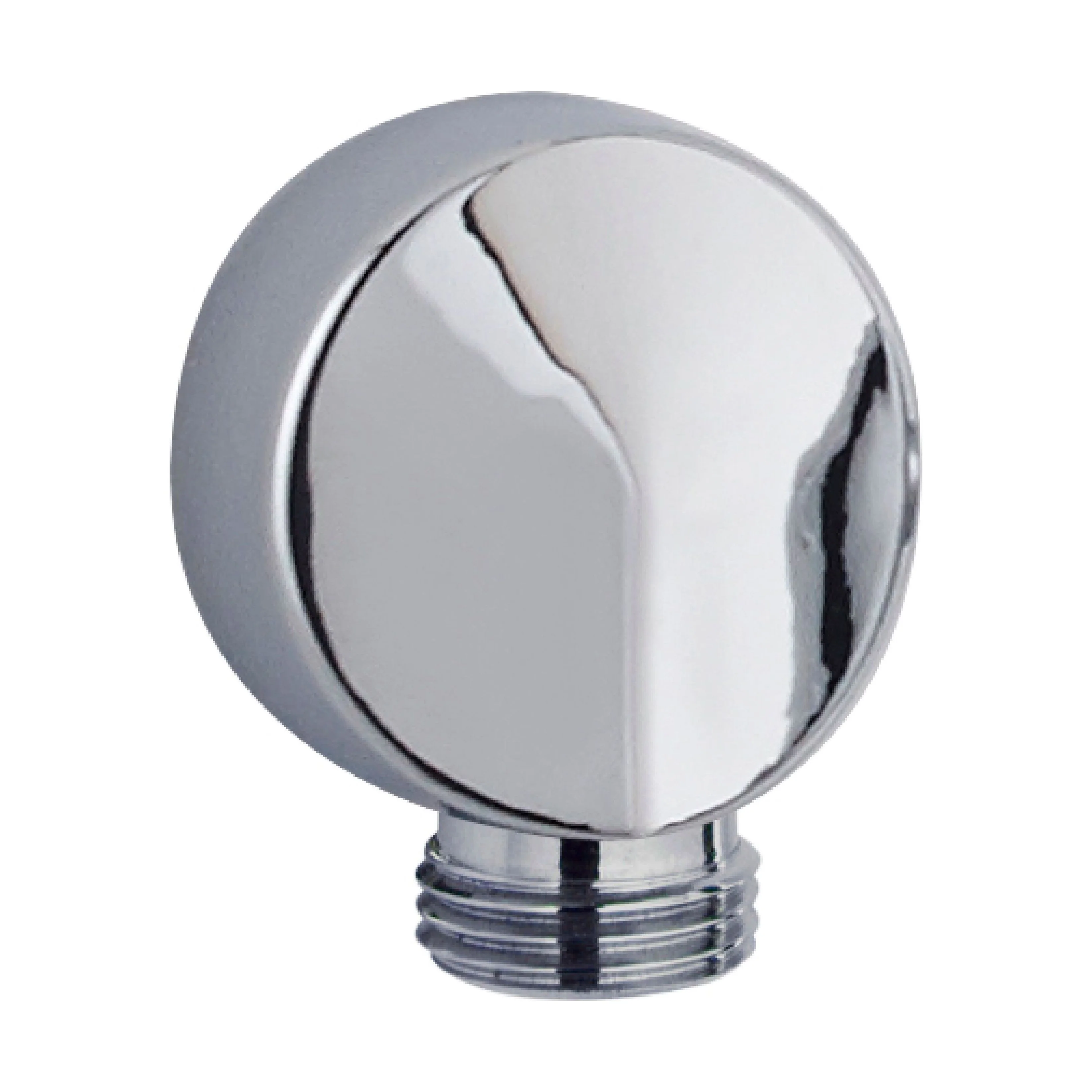 Round Outlet Elbow in a Chrome Finish