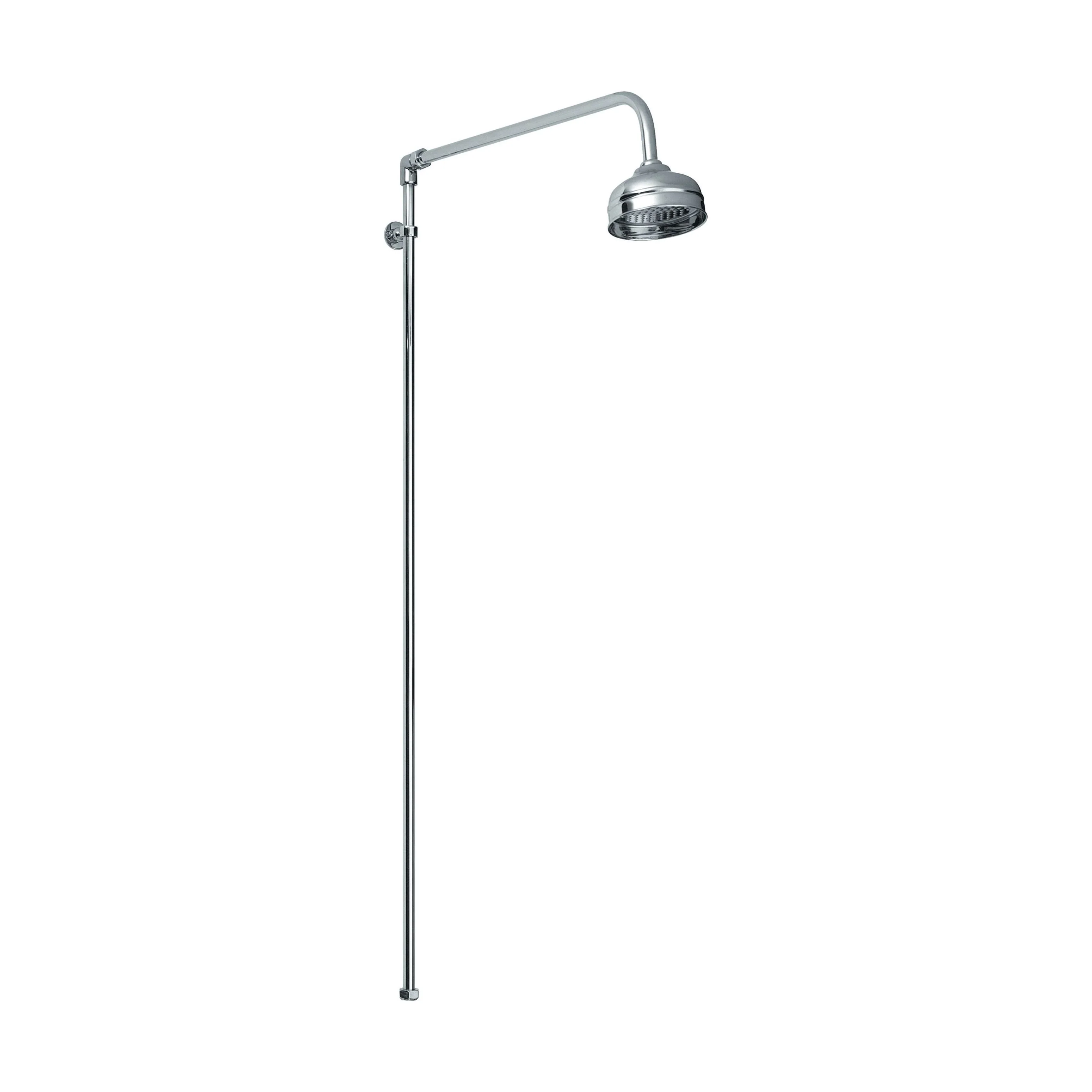 Rigid Riser Shower Kit with Swivel Spout - Chrome