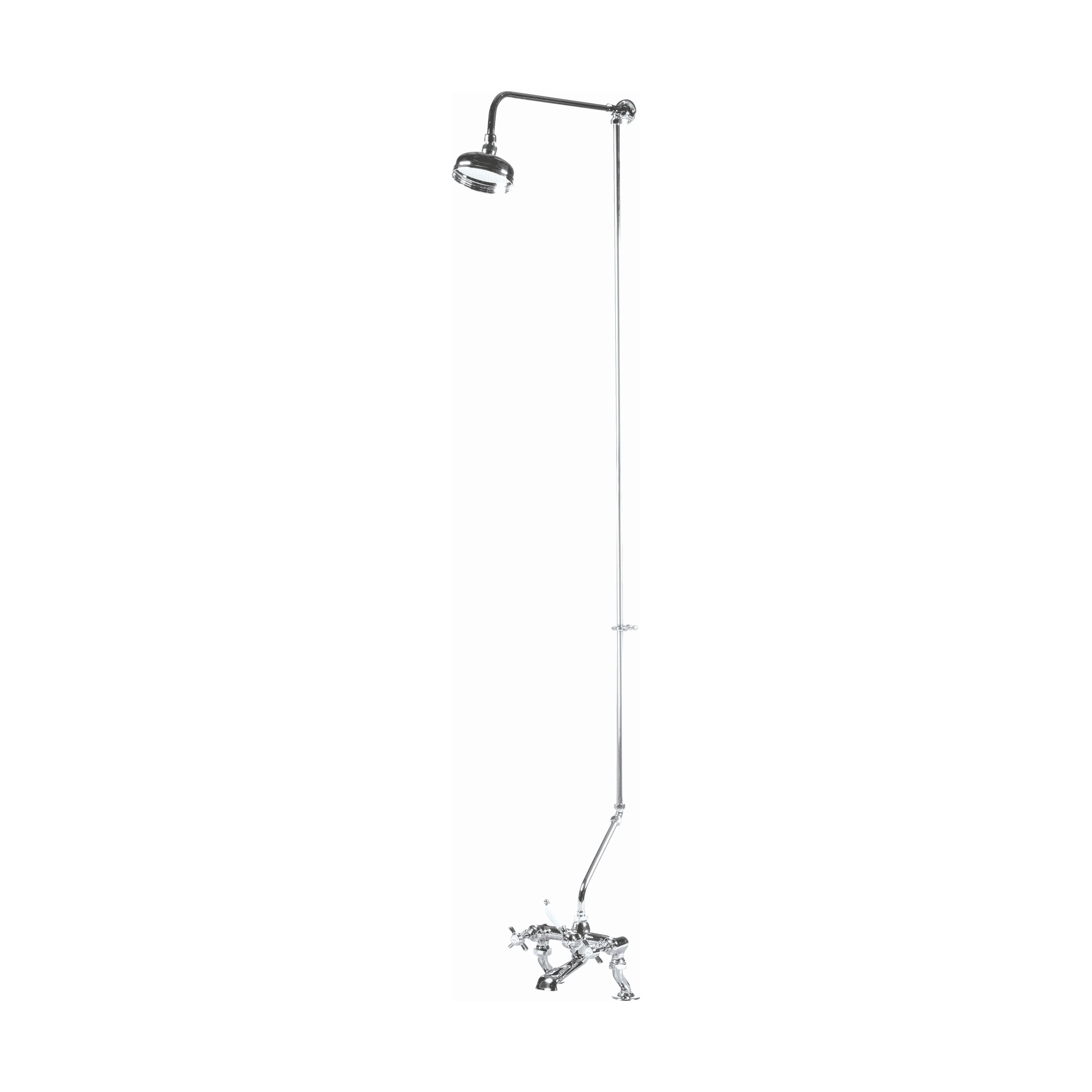 Rigid Riser Kit with Swivel Spout    - Chrome