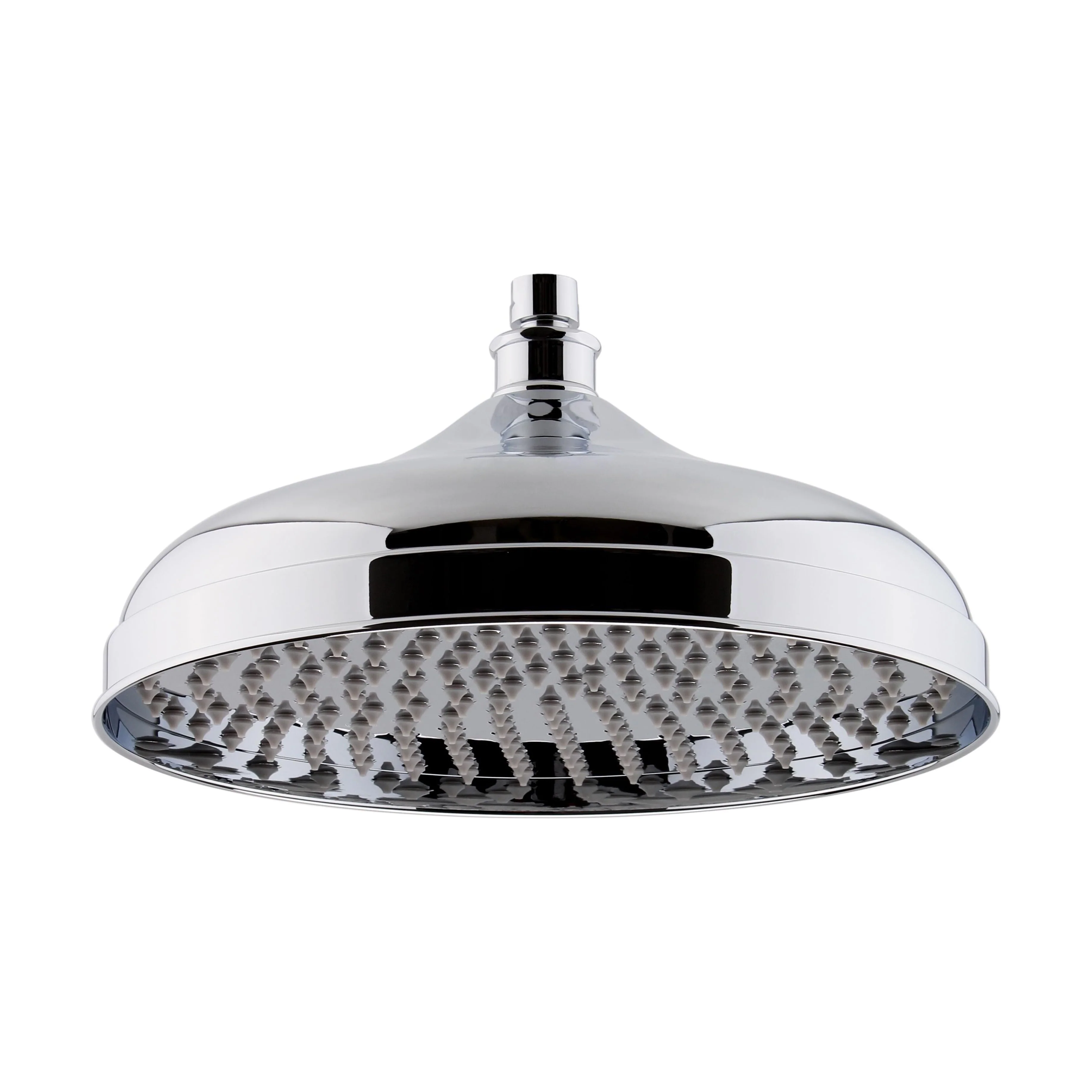 Balterley Traditional Fixed Shower Head 300mm, High Flow Round Design, Suits Wall or Ceiling Arms - Chrome Finish