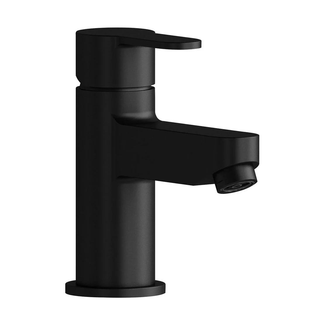 Modern Bathroom Round Mono Basin Mixer Tap with Waste - Chrome - Image 2