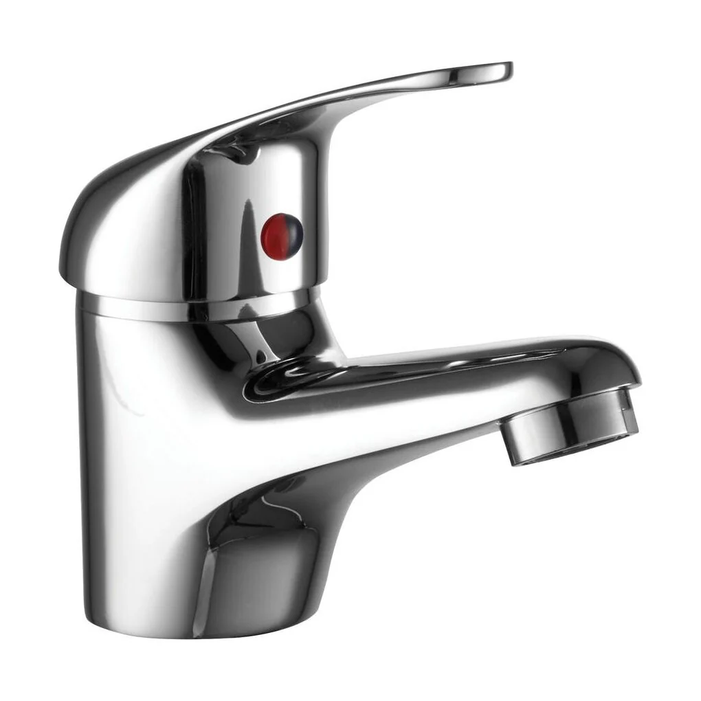 Classic Rounded Mono Basin Mixer Bathroom Sink Tap - Chrome
