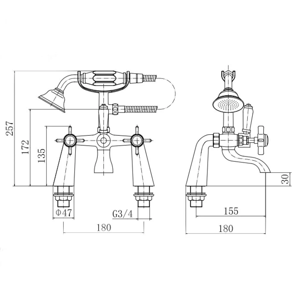 Bayswater Bath Shower Mixer - Image 2