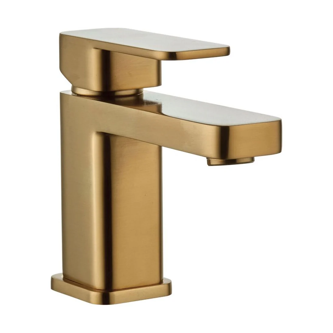 Modern Bathroom Soft Square Mono Basin Mixer Tap with Waste - Chrome - Image 3