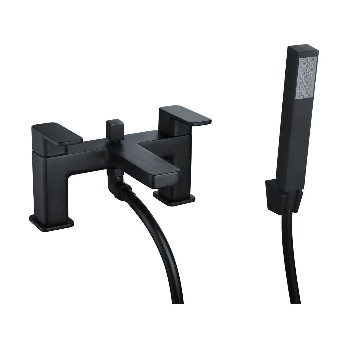 Modern Bathroom Soft Square Bath Shower Mixer Tap - Chrome - Image 2
