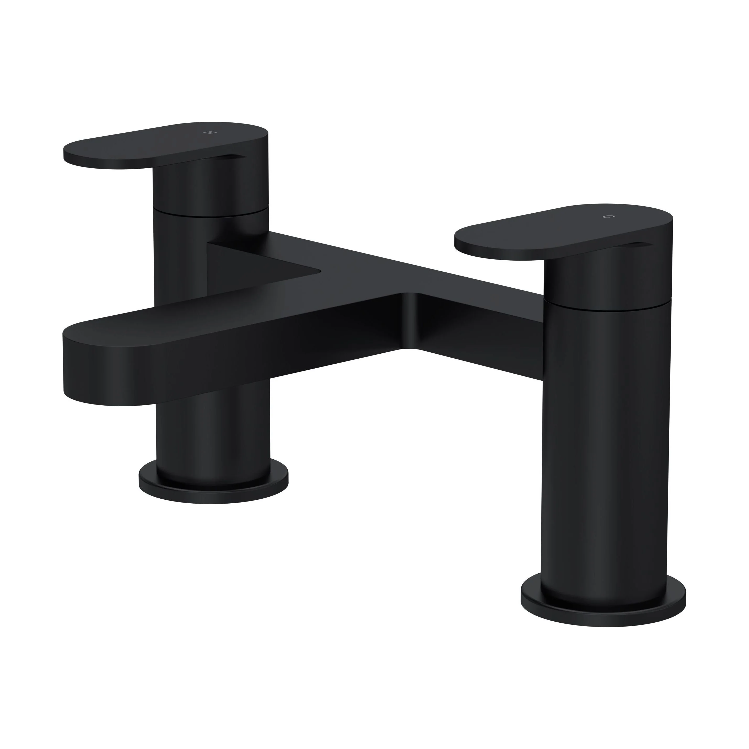 Balterley Cascade Round Deck Mounted Bath Filler Tap - Matt Black