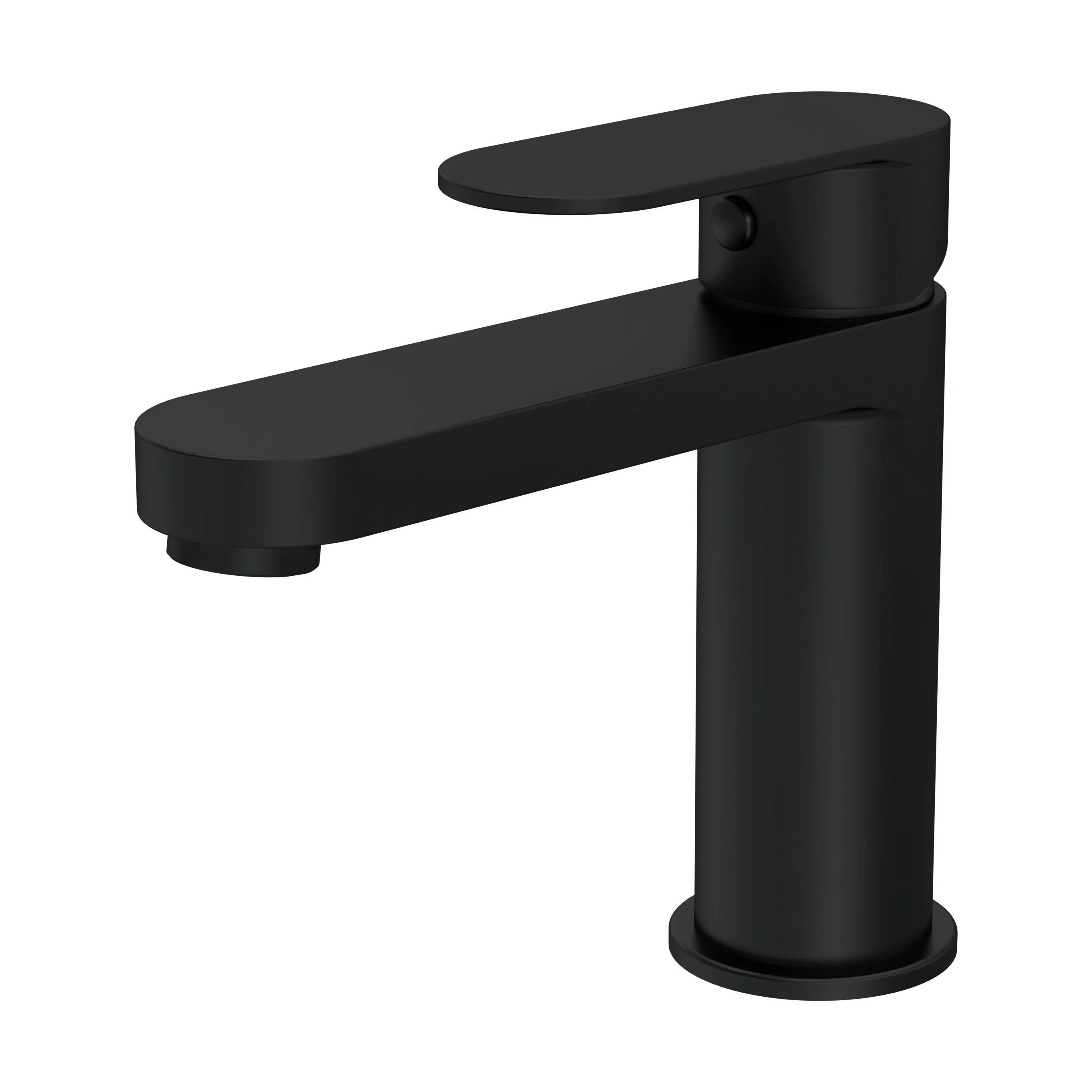Balterley Cascade Round Mono Basin Mixer Tap & Push Button Waste - Matt Black