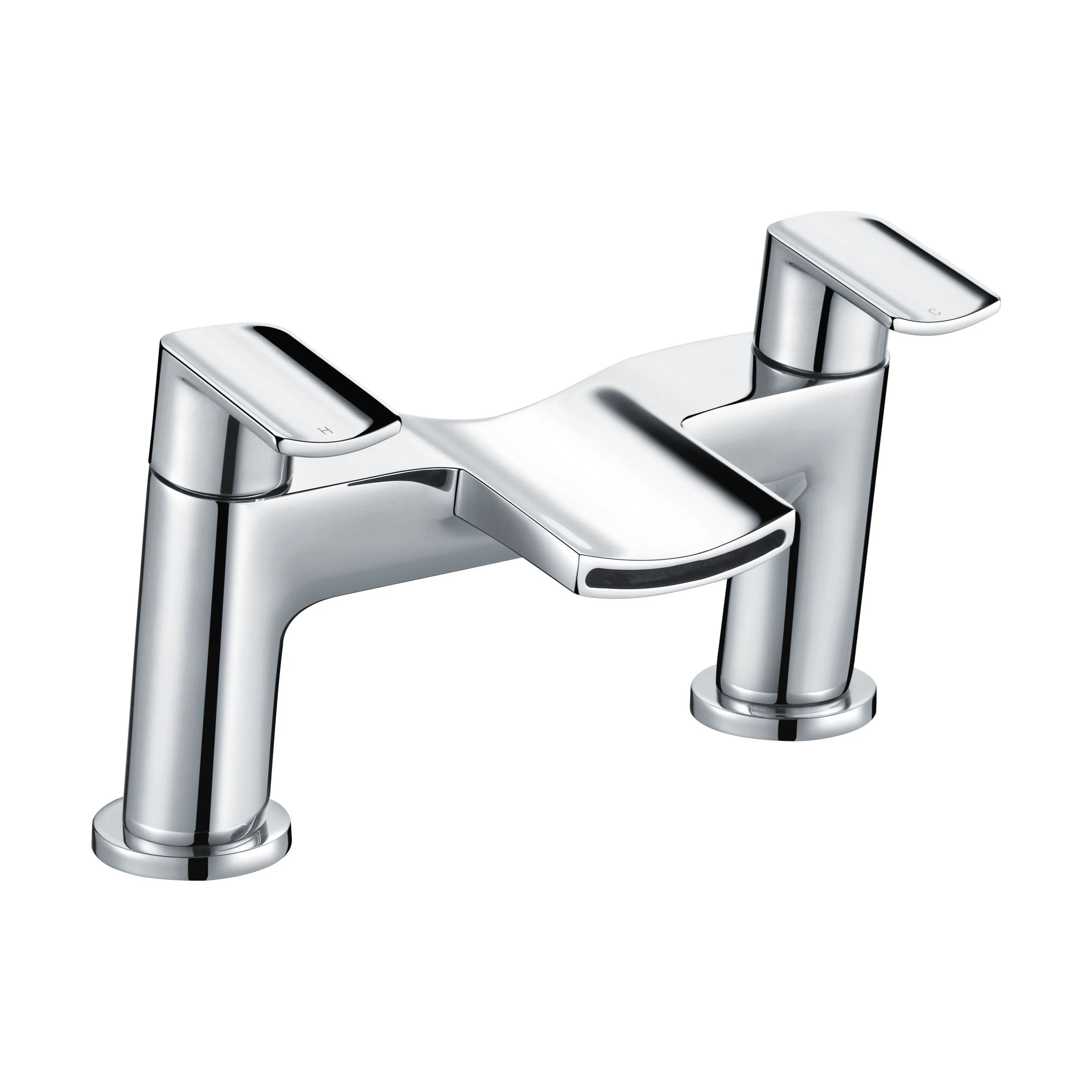 Modern Deck Mounted Bath Filler Tap - Chrome
