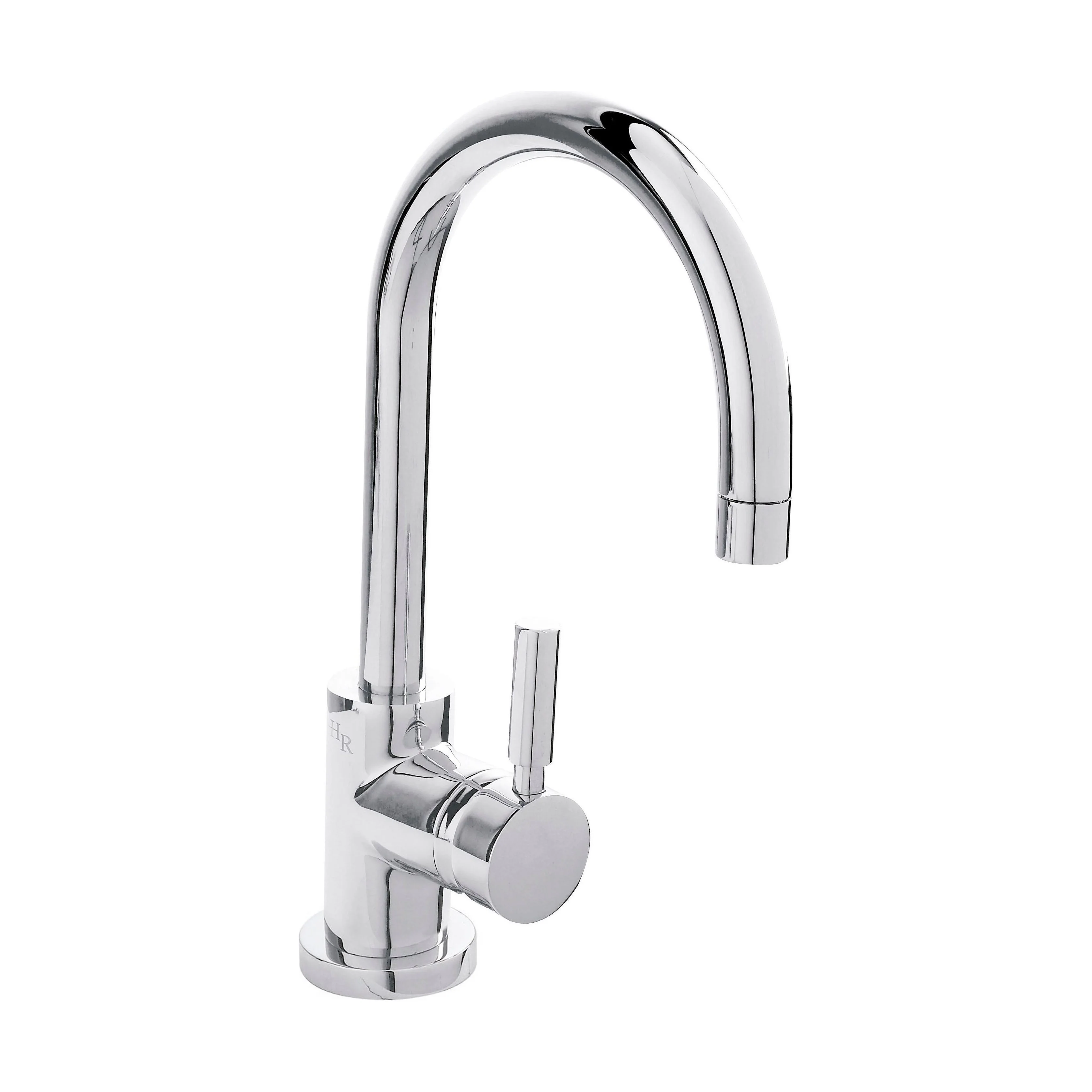 Contemporary Arch Round Tall Lever Mono Basin Mixer Tap (Waste Included) - Chrome - Balterley