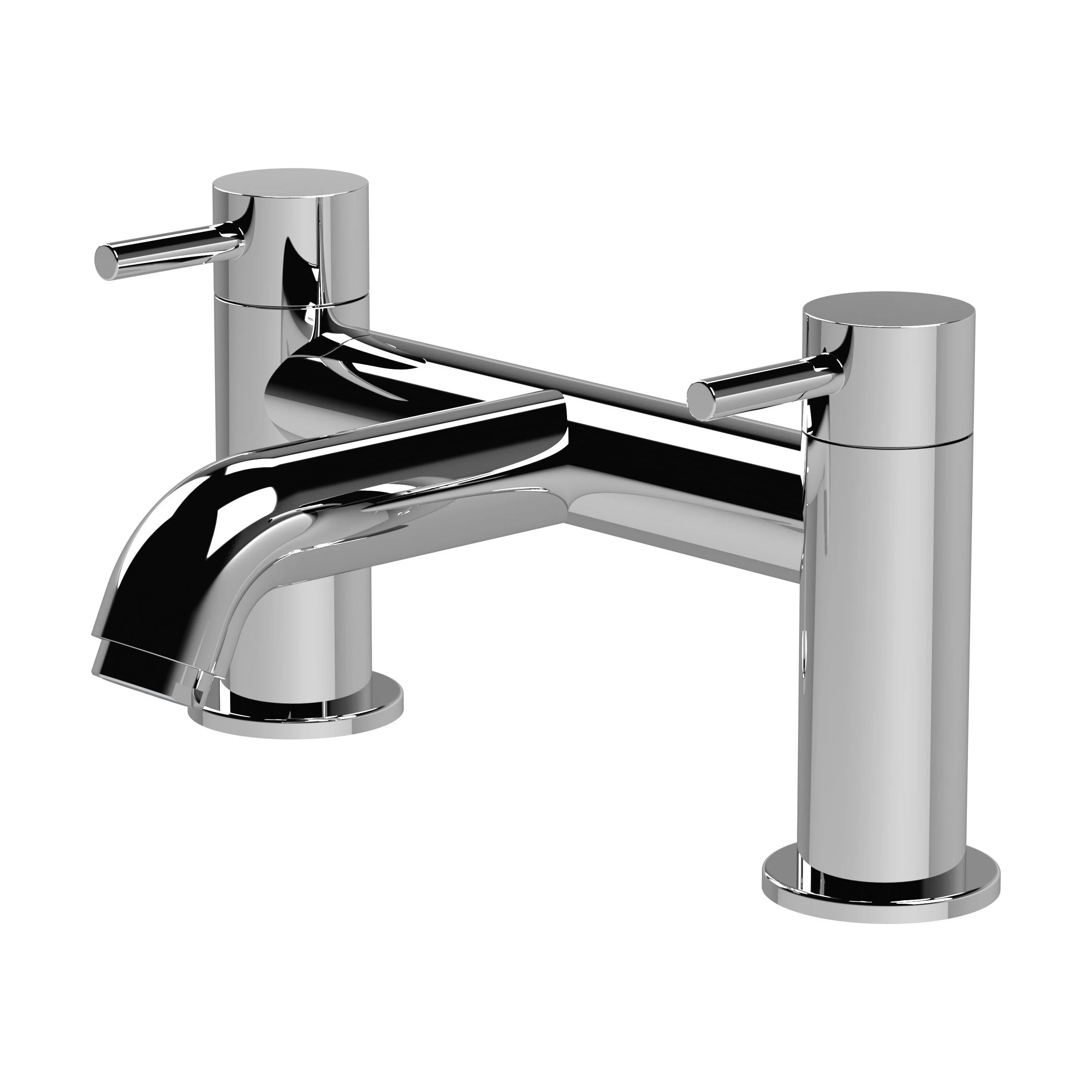Round Minimalist Deck Mounted Bath Filler Tap- Chrome - Balterley