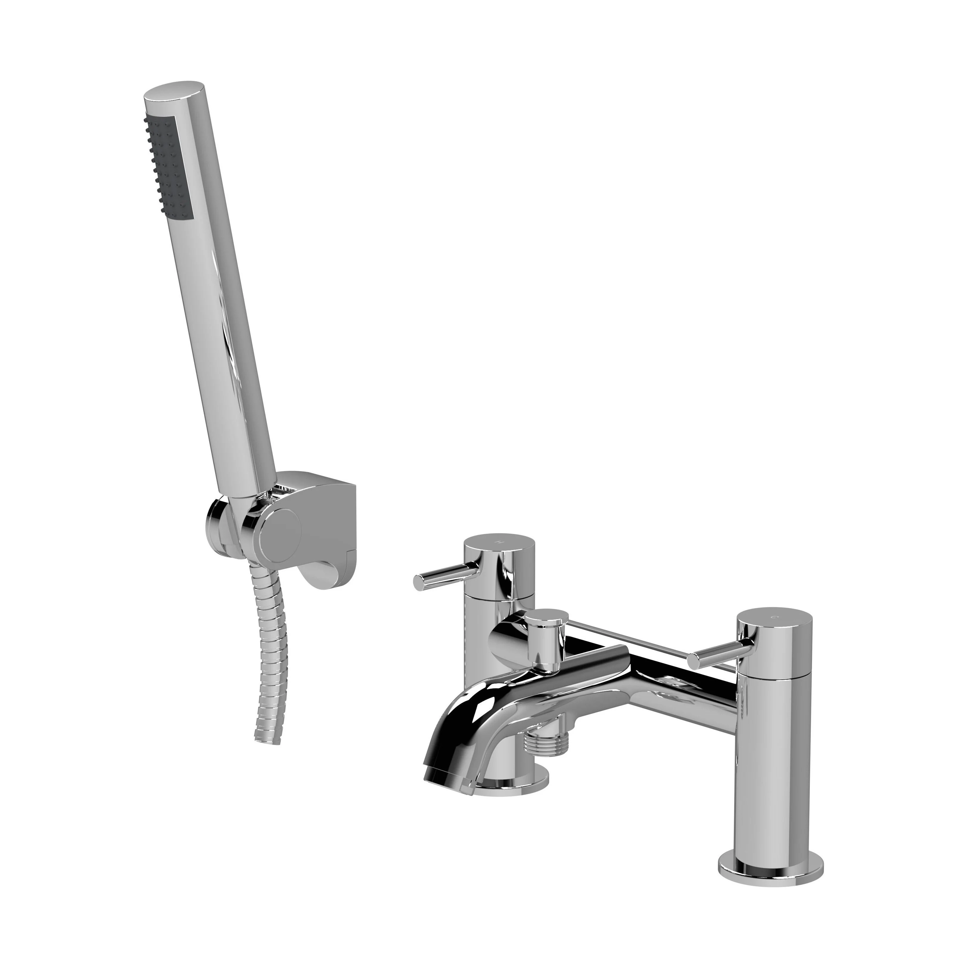 Round Bath Shower Mixer Tap with Shower Kit - Chrome - Balterley