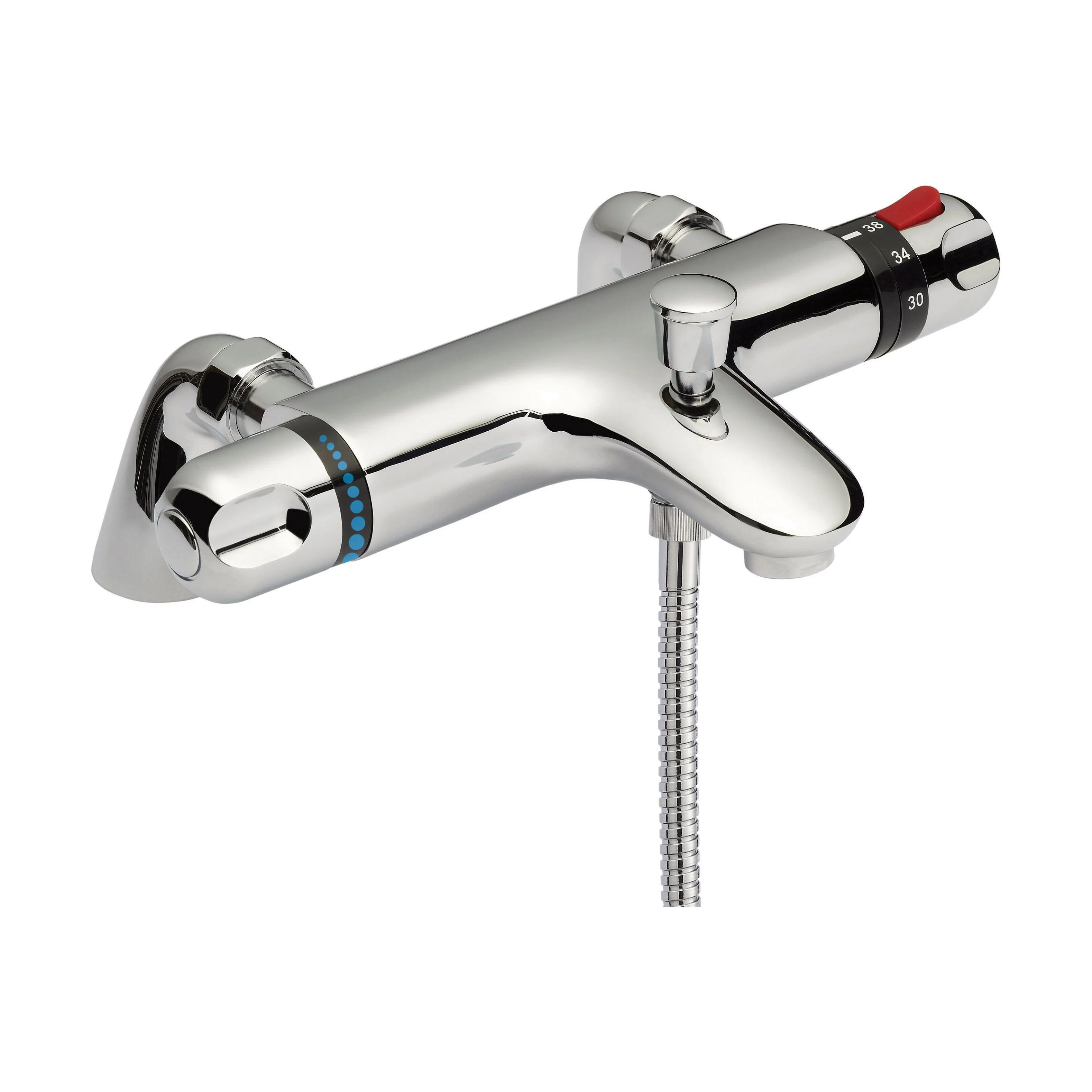 Chrome Thermostatic Deck Mounted Bath Shower Mixer Bar Valve Tap