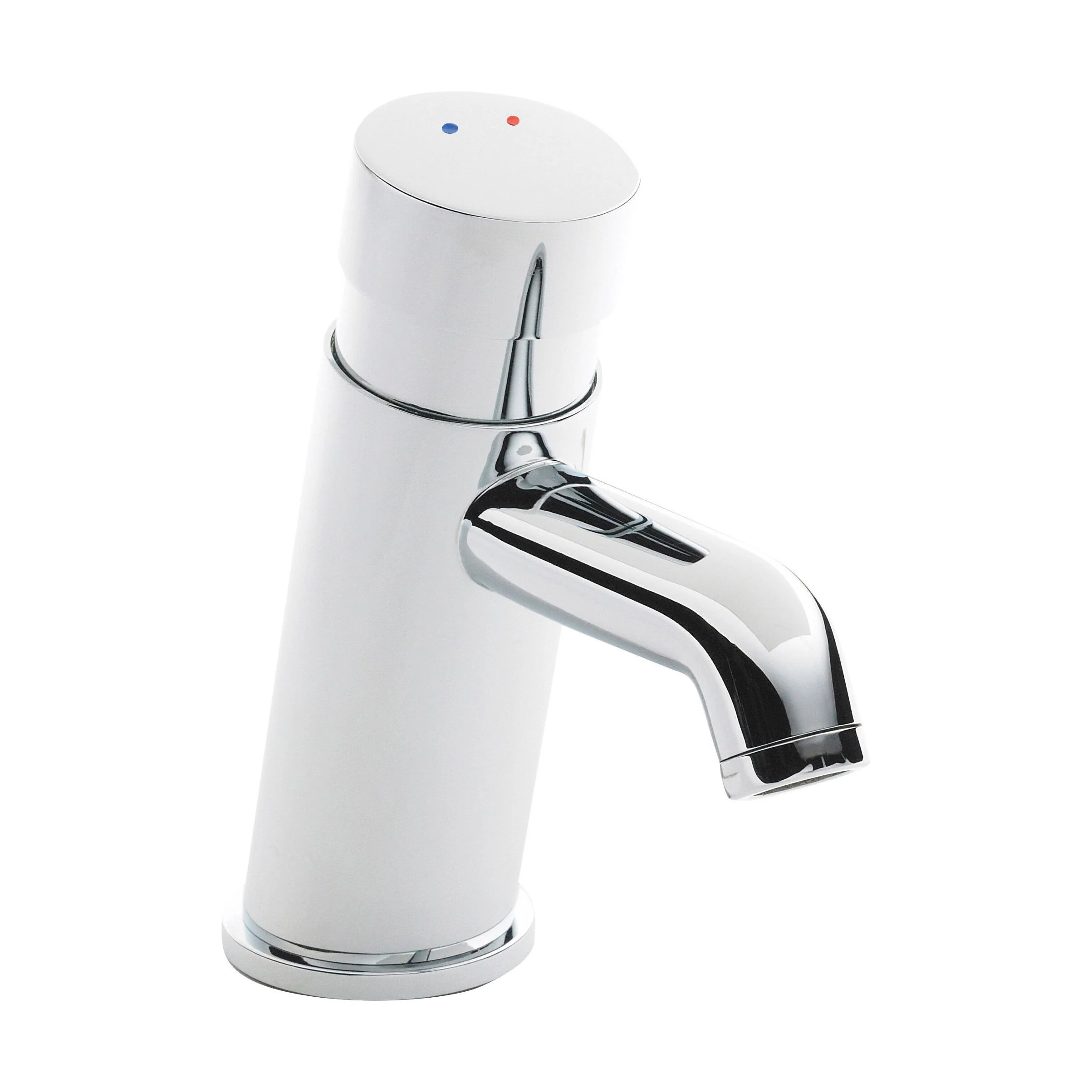 Push Button Mono Basin Tap - Chrome