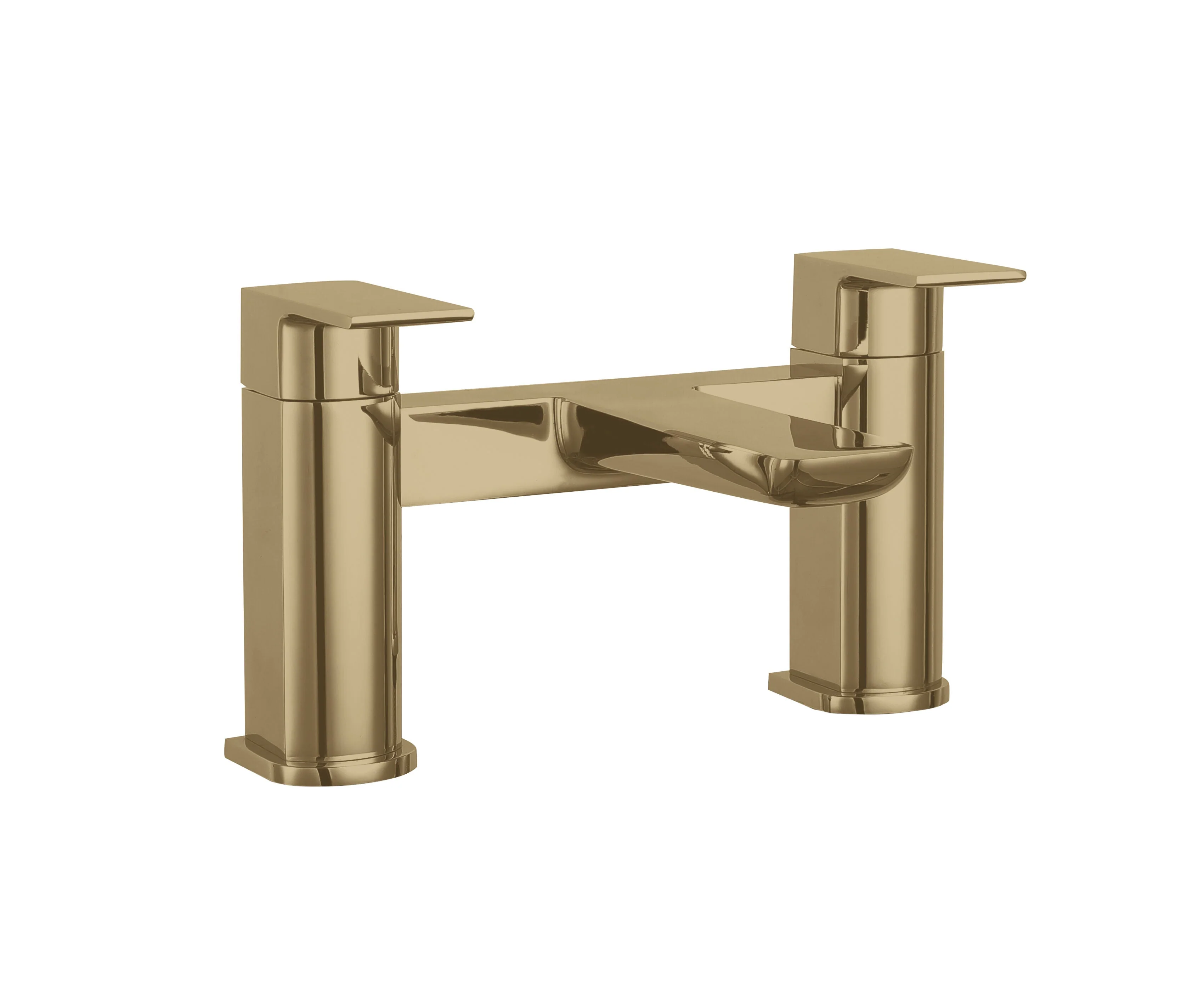 Balterley Contemporary Soft Square Dual Lever Deck Mounted Bath Filler Tap with 1/4 Turn Ceramic Disc, 136 x 230 x 147mm, Chrome - Image 3