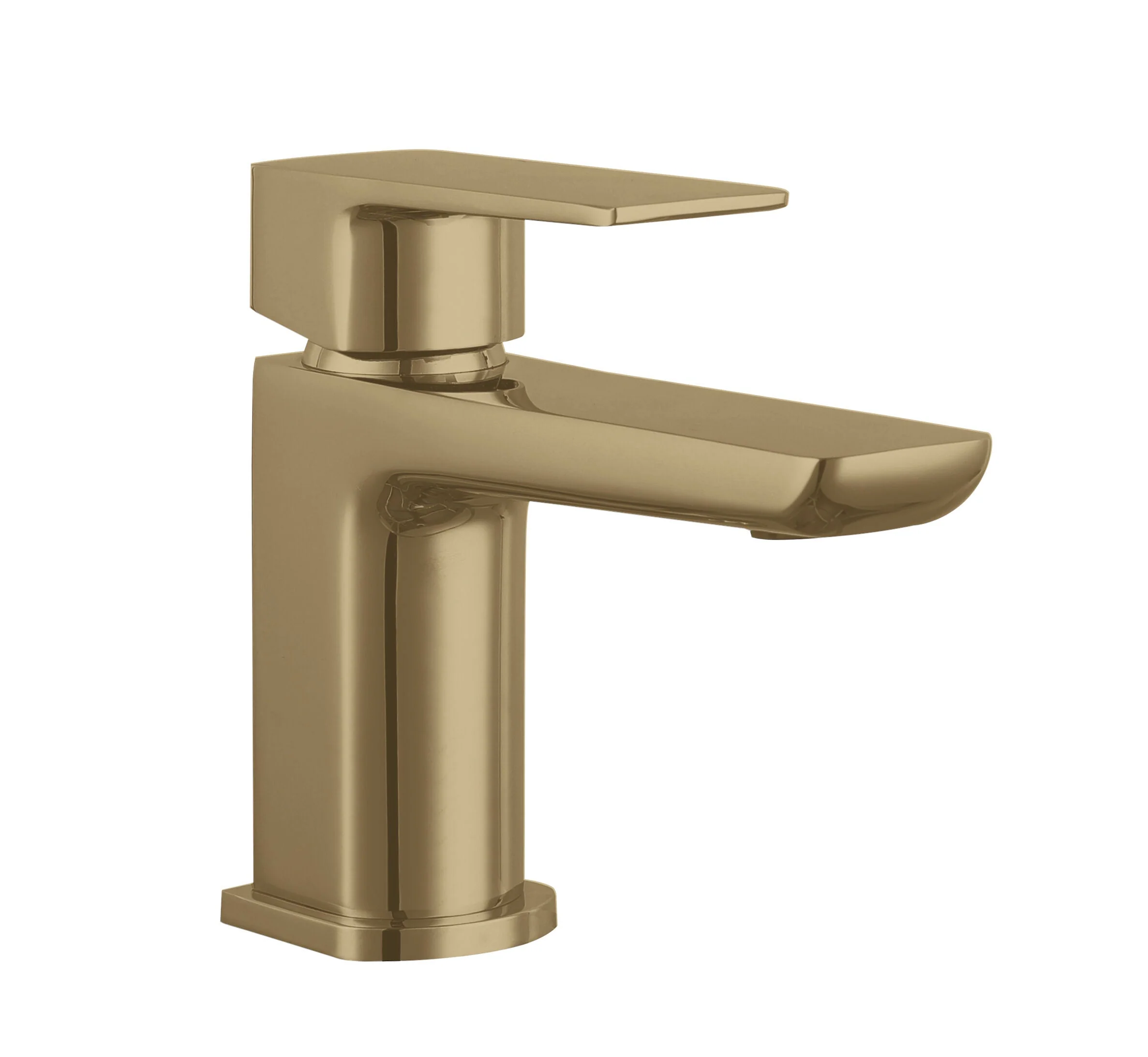 Balterley Contemporary Single Lever Deck Mounted Mono Basin Mixer Tap with Push Button Waste, 160 x 50 x 152mm, Brushed Brass