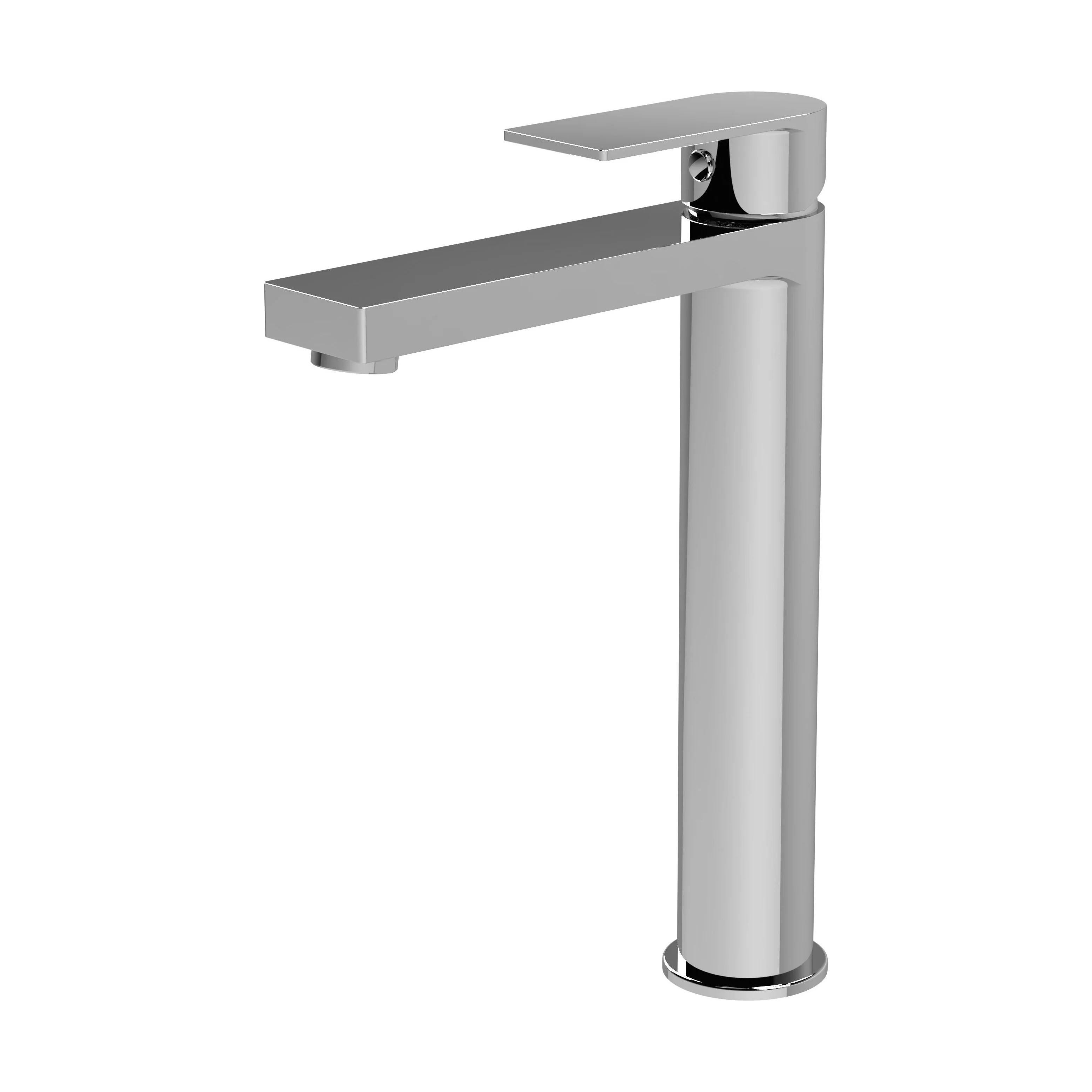 Contemporary Tall Mono Basin Mixer Tap - Chrome