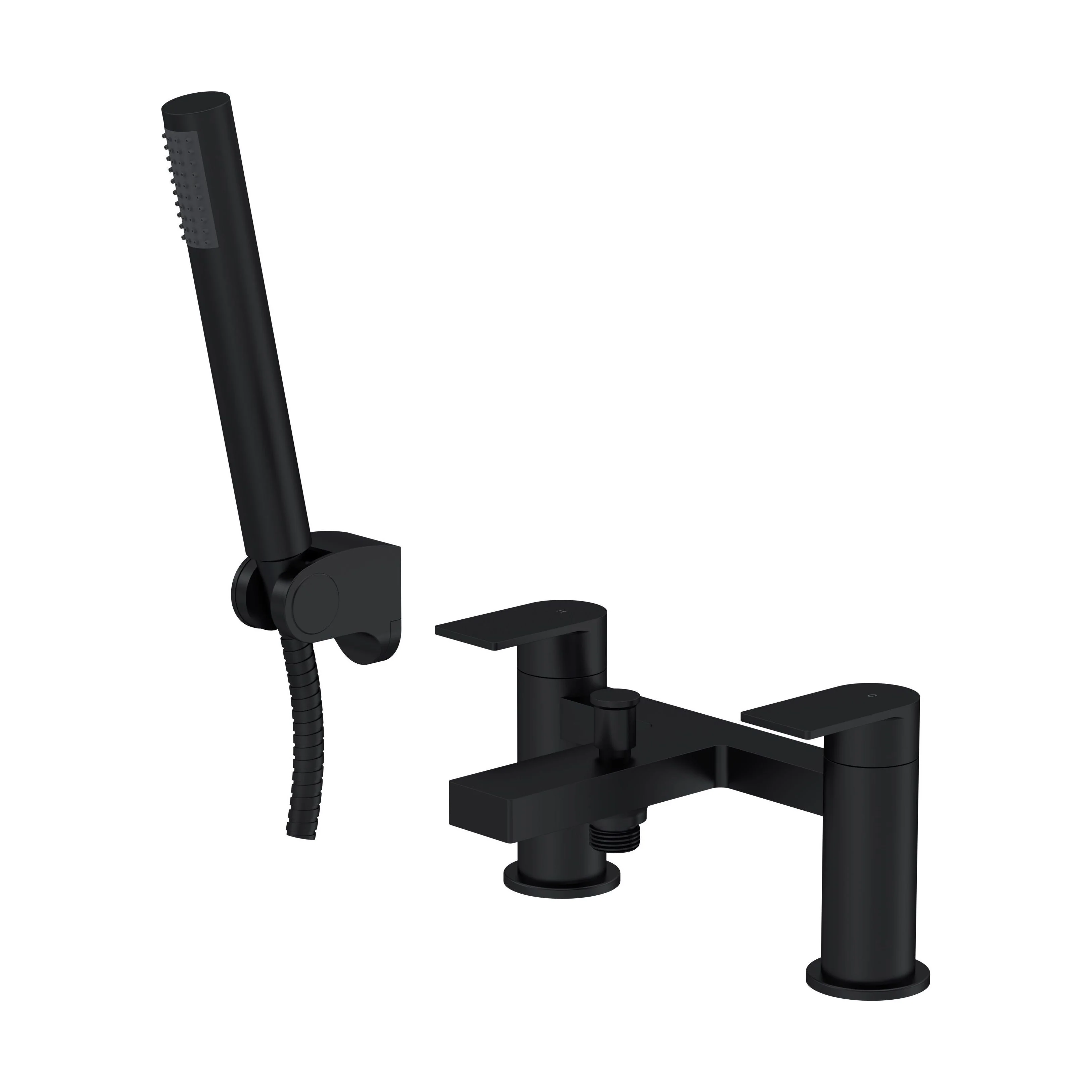 Contemporary Bath Shower Mixer Tap with Shower Kit - Matt Black - Balterley