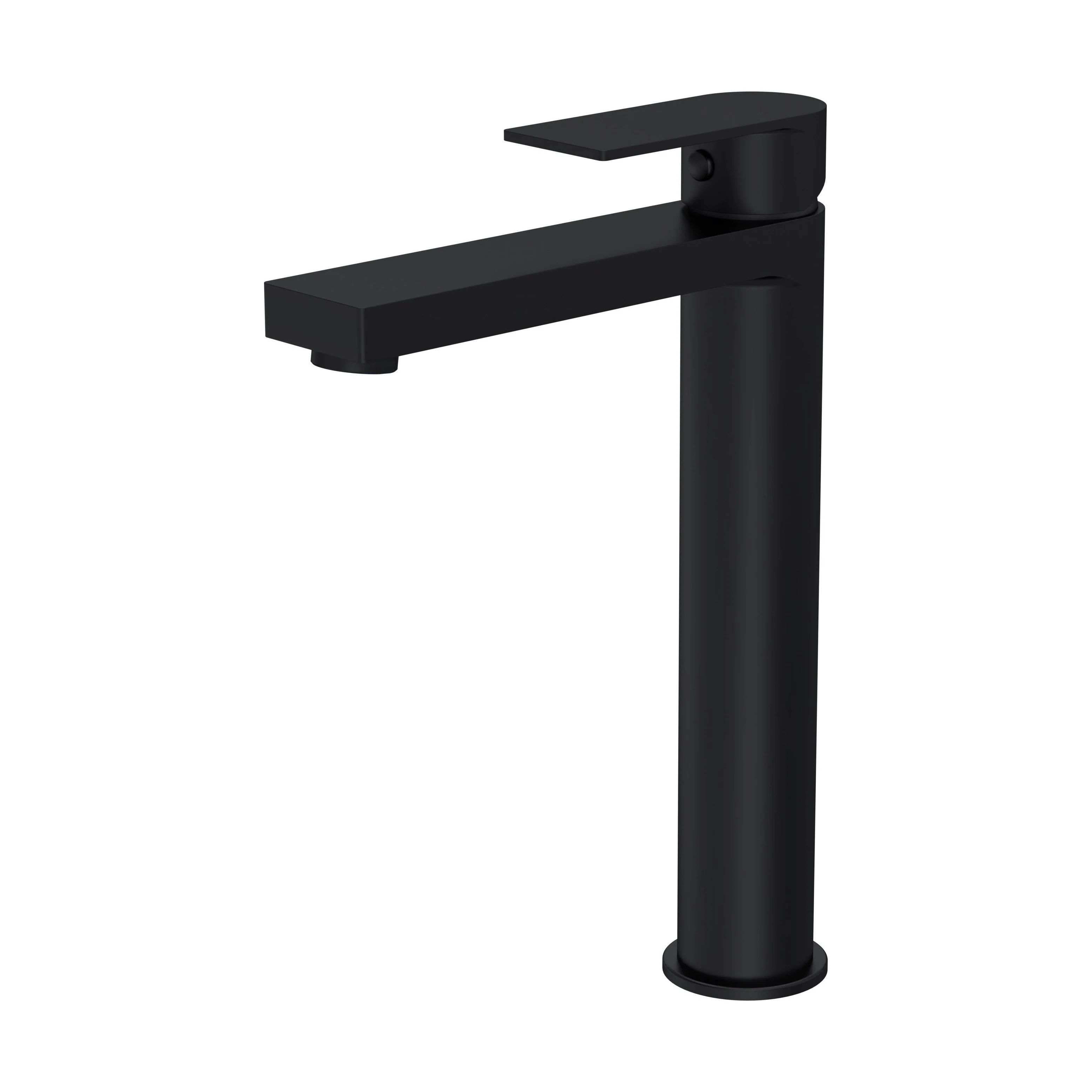 Contemporary Tall Mono Basin Mixer Tap - Matt Black