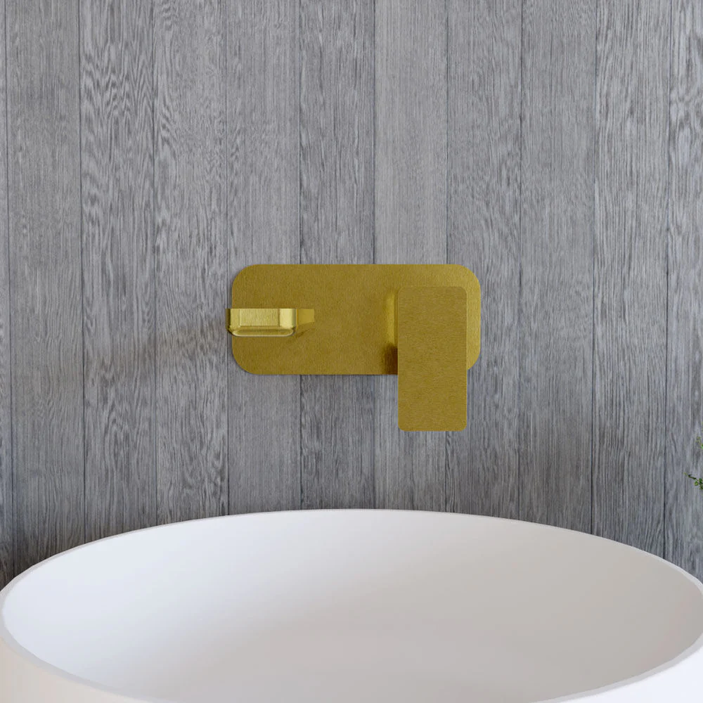 Swinscoe Contemporary Square Wall Mounted 2 Tap Hole Basin Mixer Tap - Choice of Finish - Image 18