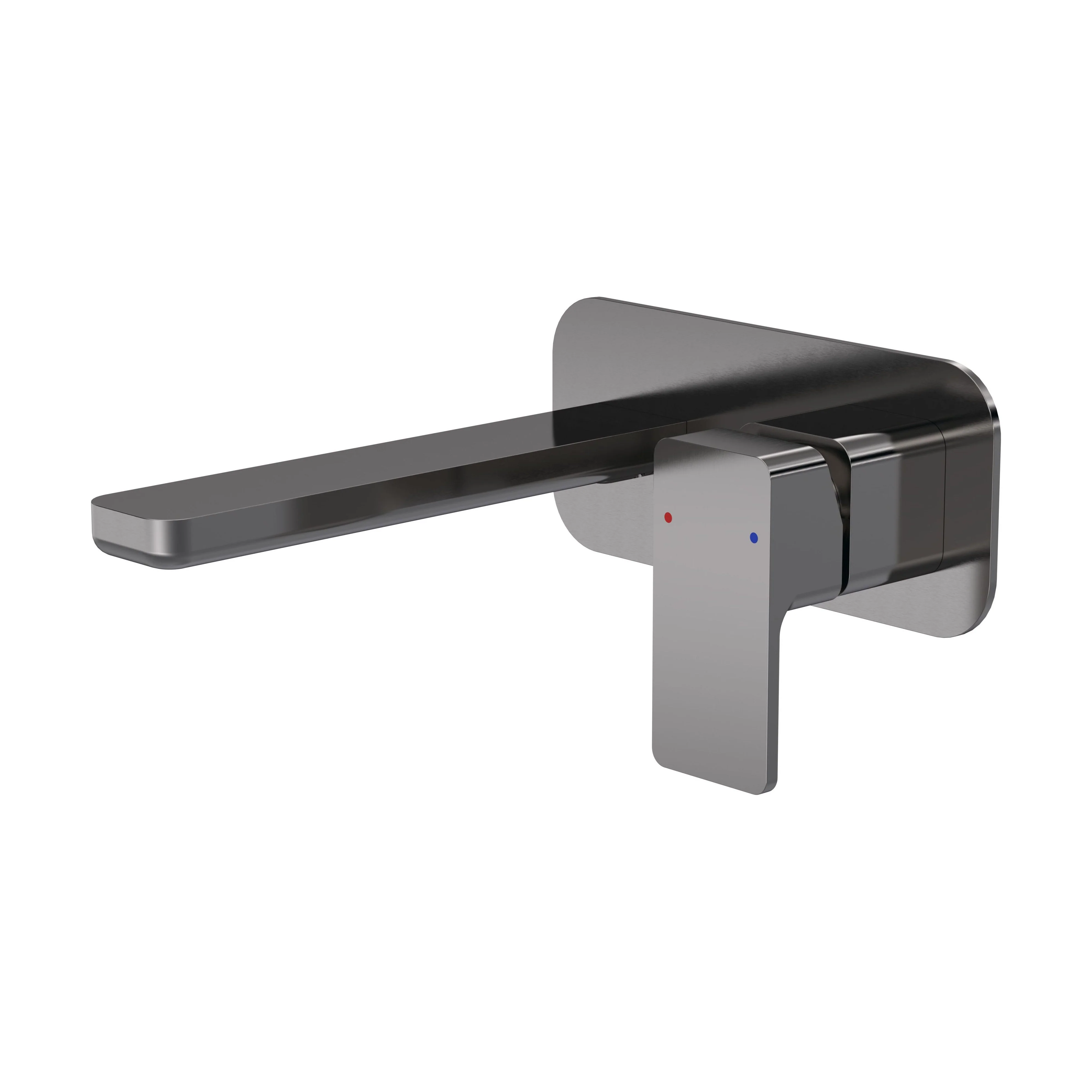 Swinscoe Contemporary Square Wall Mounted 2 Tap Hole Basin Mixer Tap - Choice of Finish - Image 4