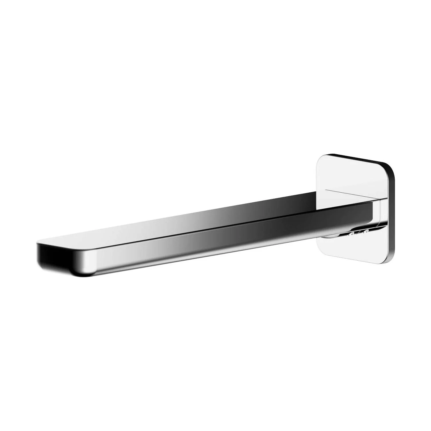 Contemporary Bathroom Square Wall Mounted Bath Spout, 50mm, Chrome - Image 2