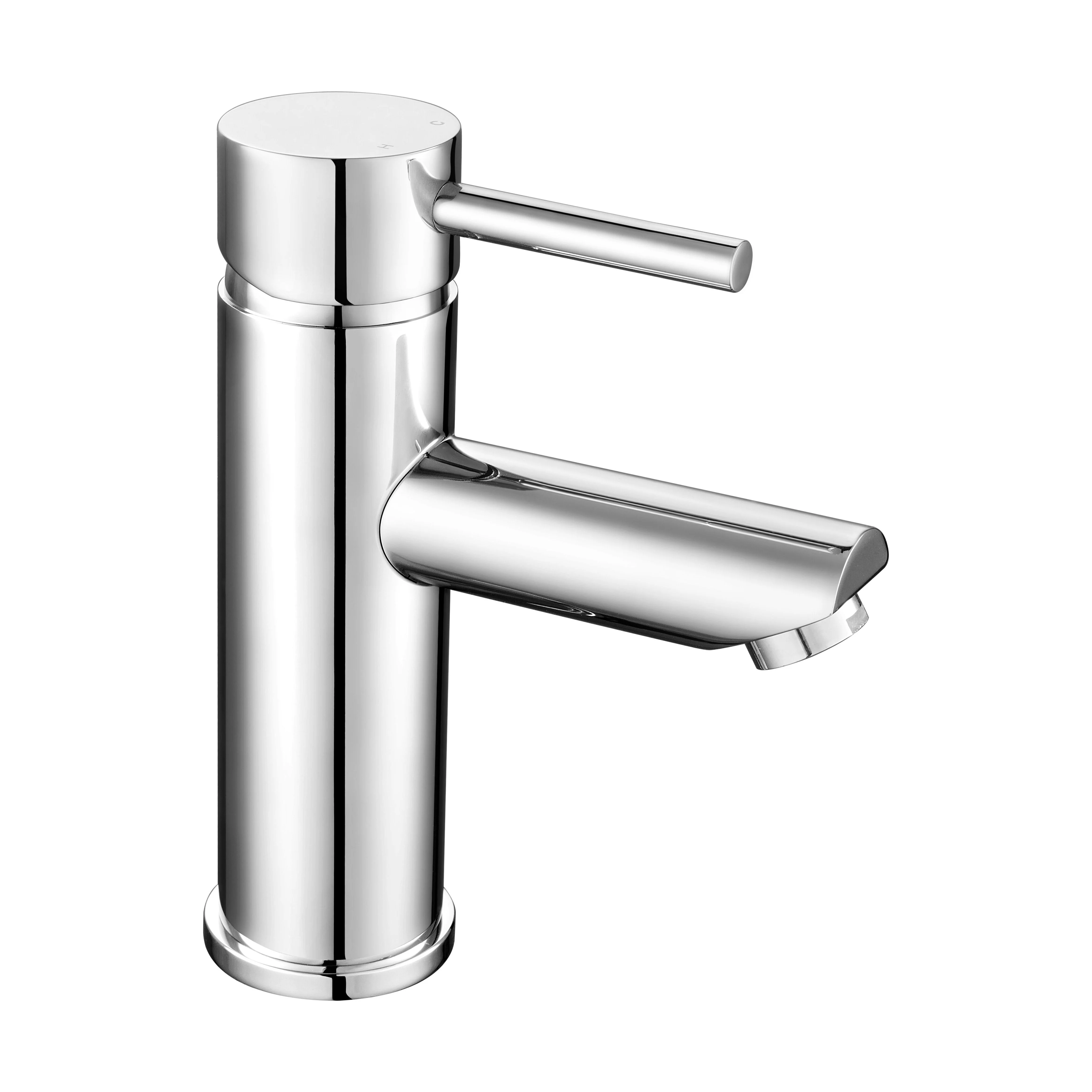 Balterley Evian Minimalist Round Mono Basin Mixer Tap & Push Button Waste - Chrome - Image 2