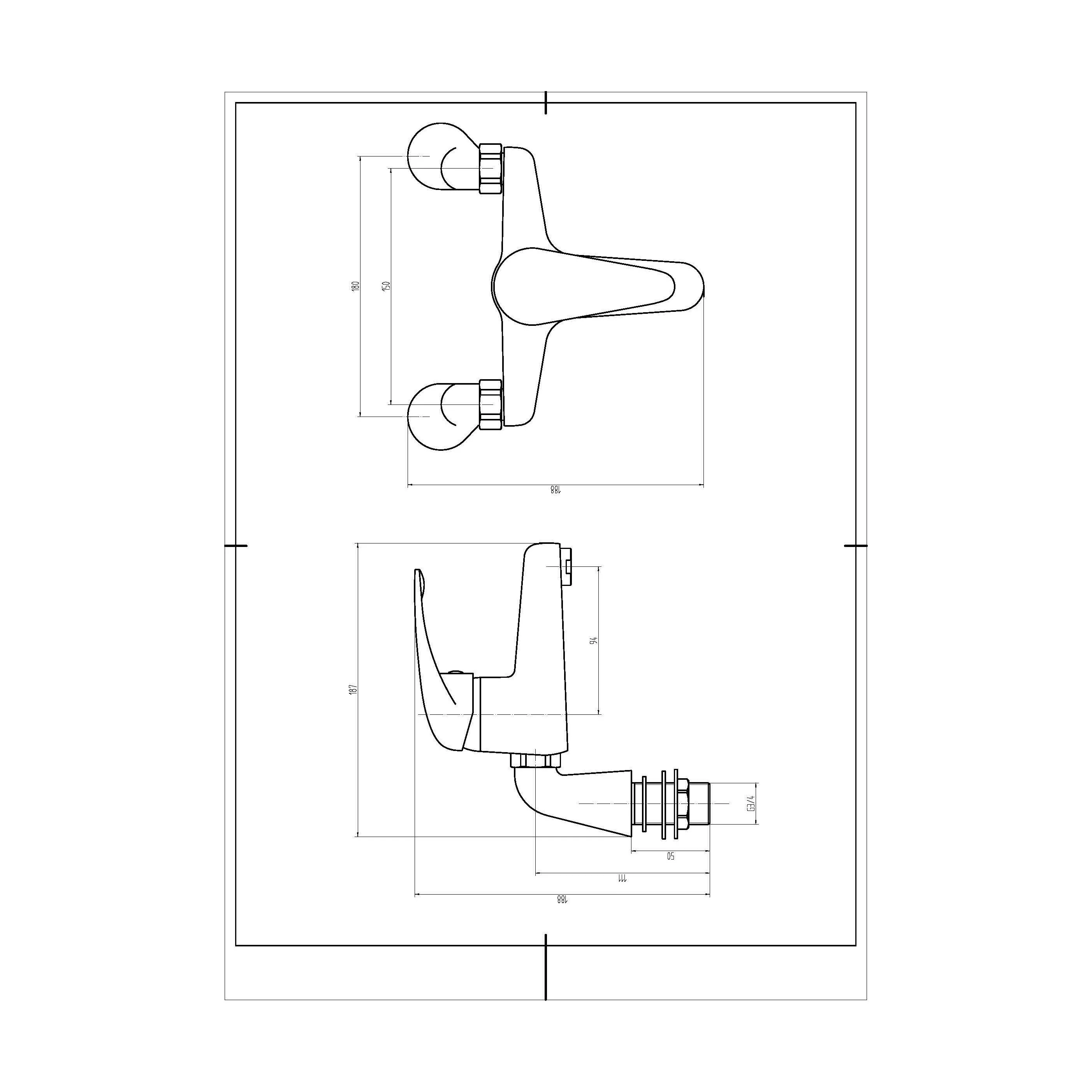 Balterley Willow Single Lever Deck Mounted Bath Filler Tap - Chrome - Image 2