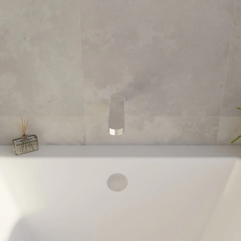 Balterley Pride Contemporary Bathroom Round Wall Mounted Bath Spout, 45mm, Chrome - Image 3