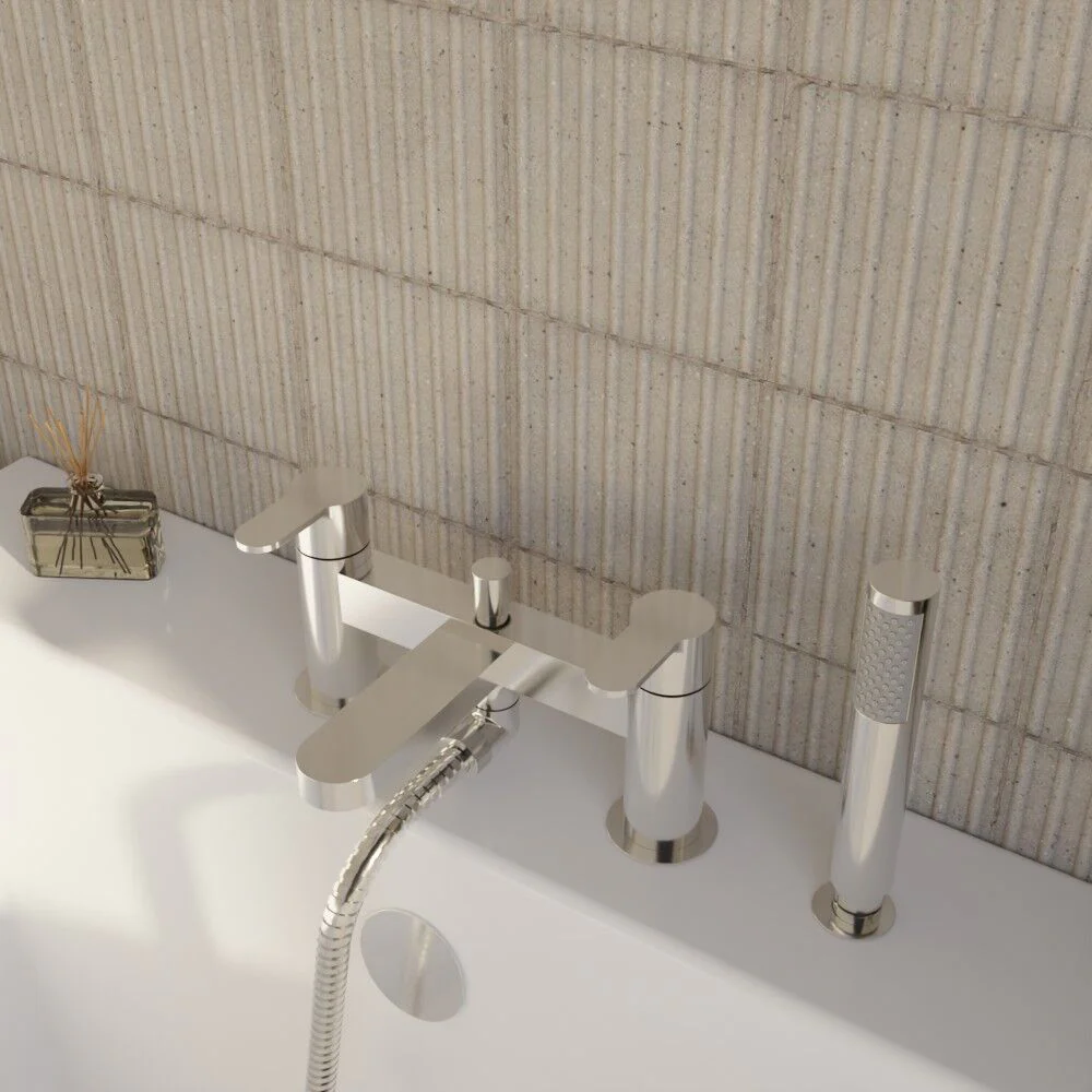 Balterley Pride Contemporary Bathroom Round Wall Mounted Bath Shower Mixer Tap, 45mm, Chrome - Image 3