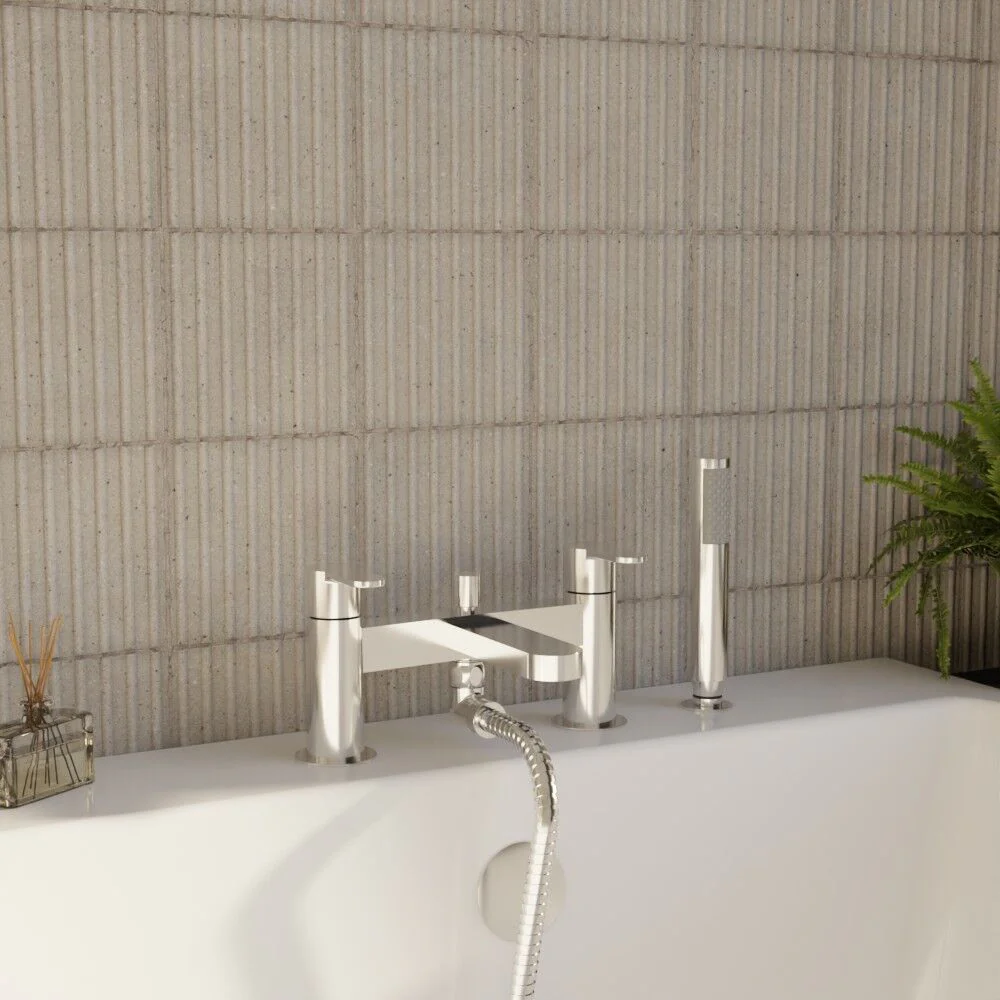 Balterley Pride Contemporary Bathroom Round Wall Mounted Bath Shower Mixer Tap, 45mm, Chrome - Image 4