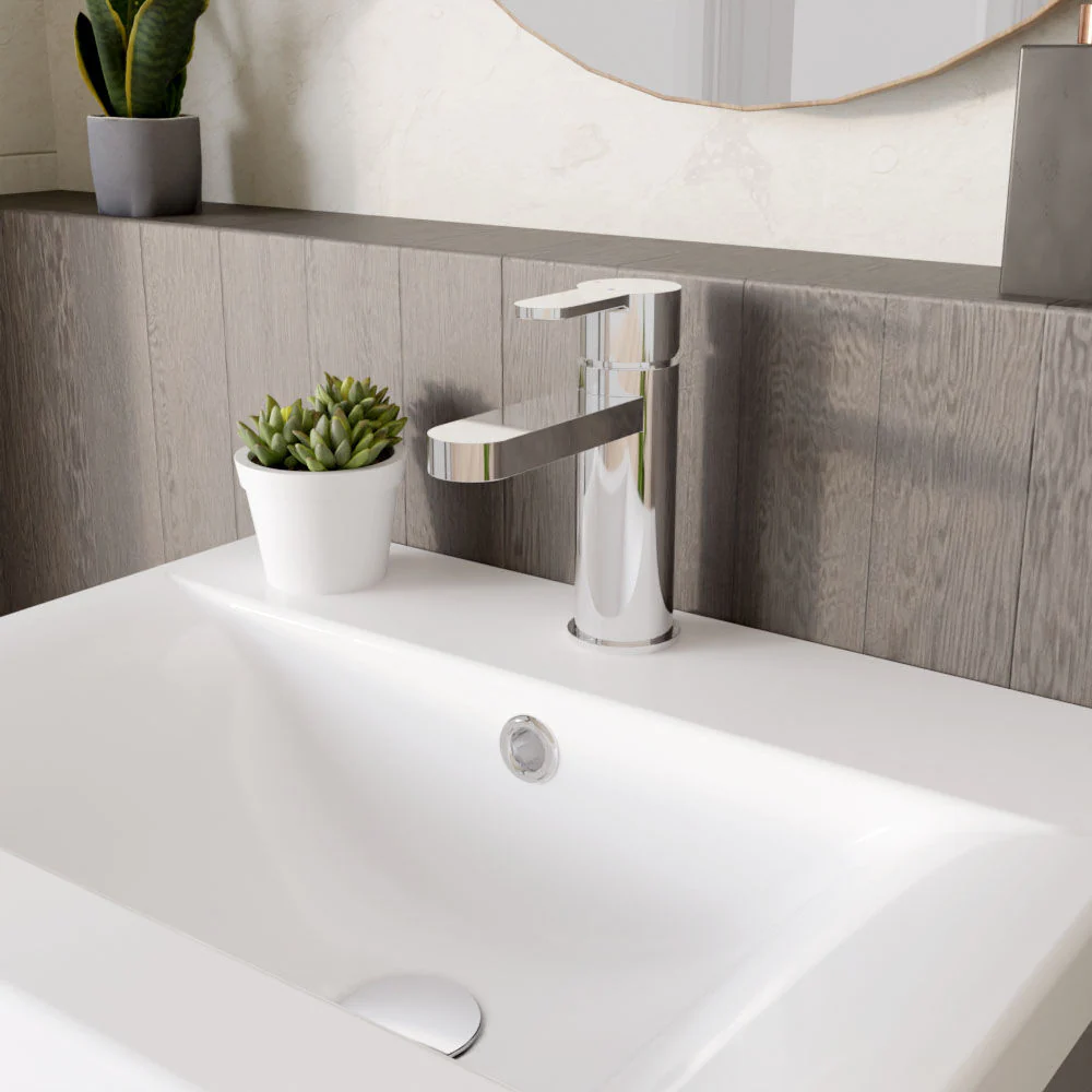 Balterley Pride Round Eco Mono Basin Mixer Tap & Push Button Waste - Chrome - Image 4