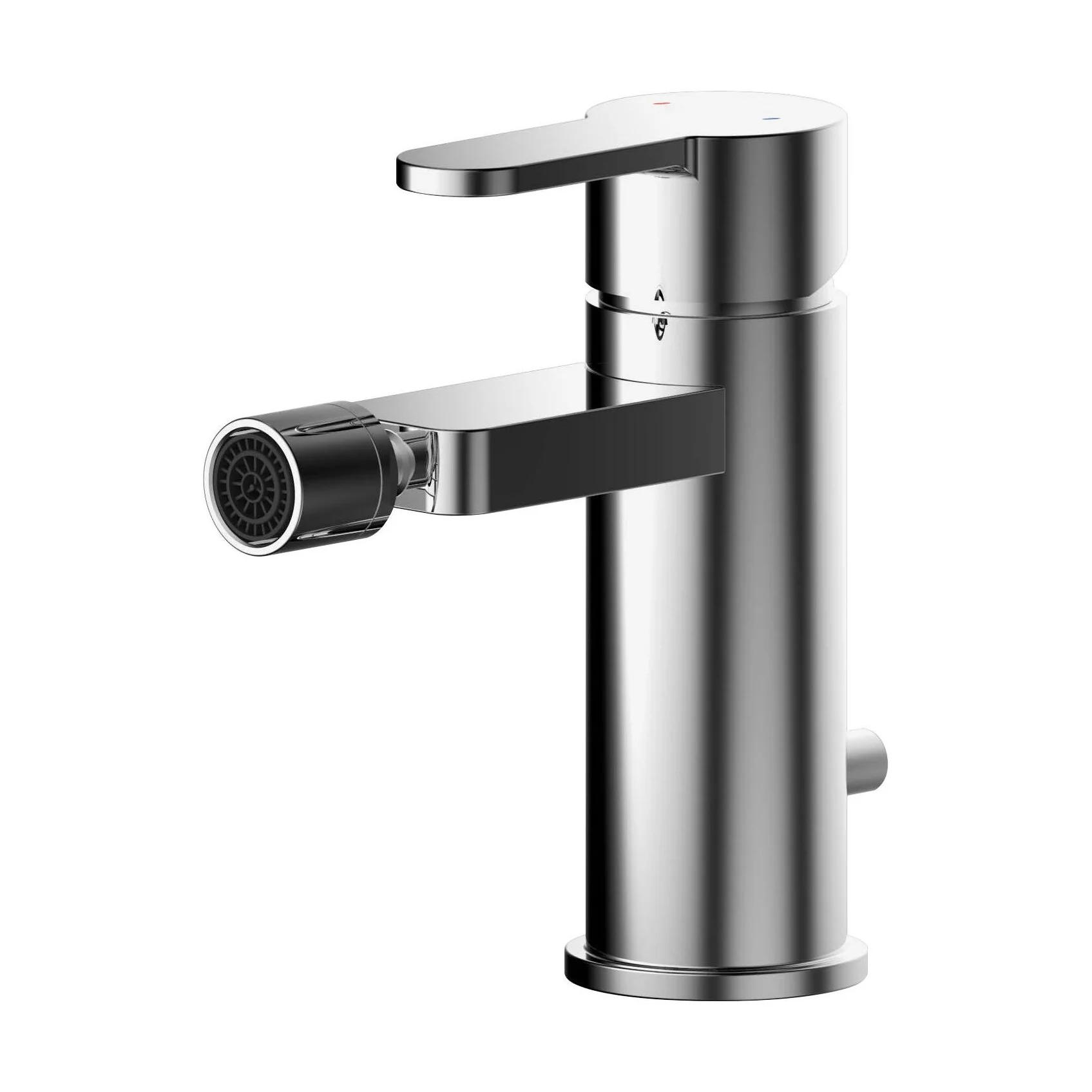 Balterley Pride Contemporary Round Mono Bidet Mixer Tap with Pop Up Waste - Chrome