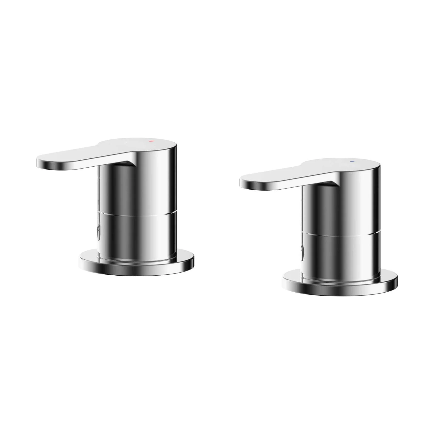 Balterley Pride Contemporary Round Deck Mounted 3/4" Side Valves - Chrome - Image 5