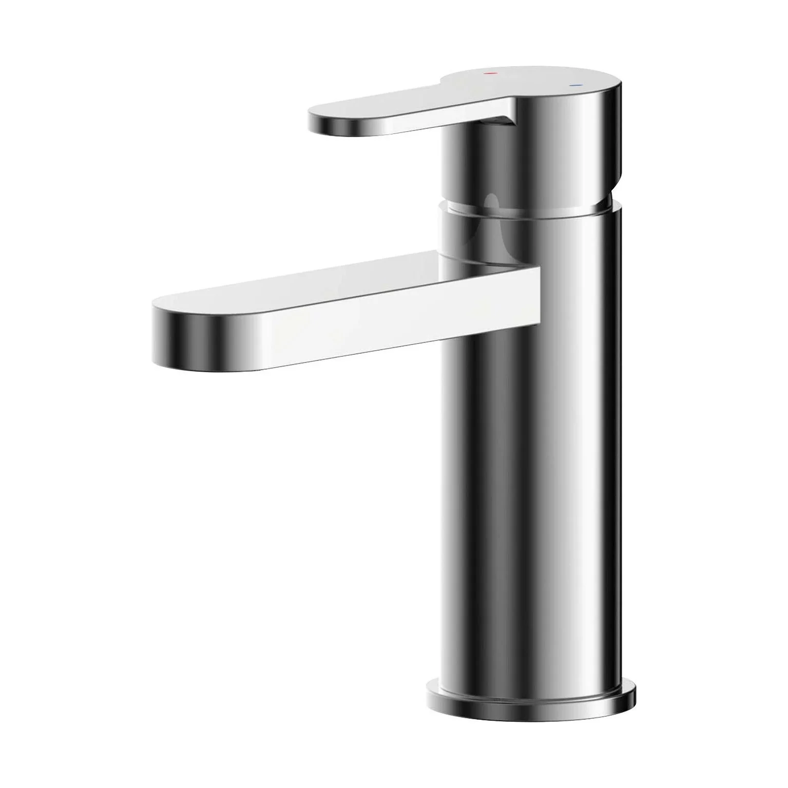 Balterley Pride Round Mini Mono Basin Mixer Bathroom Sink Tap with Push Button Waste - Chrome - Image 5