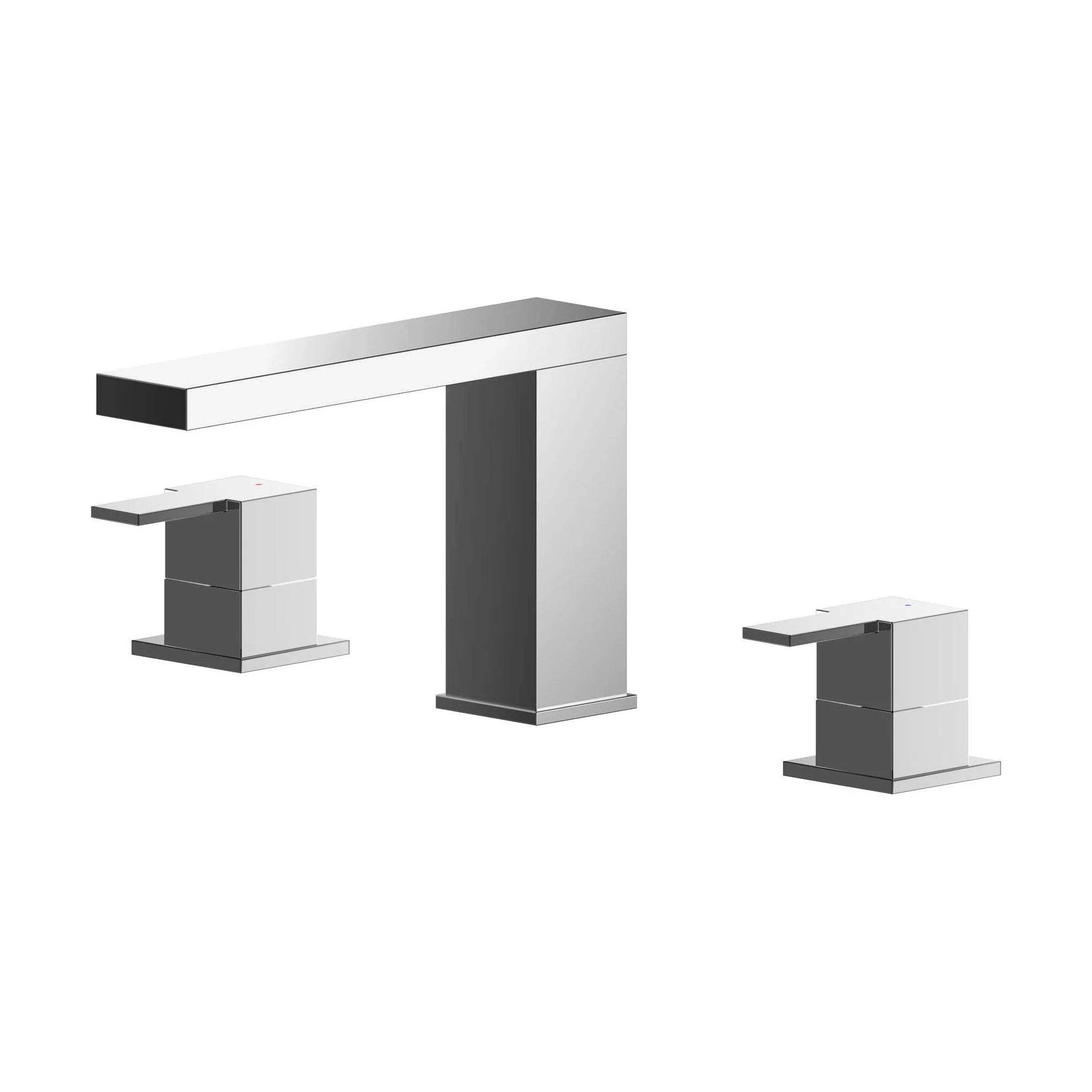 Square Deck 3 Mounted Tap Hole Bath Filler Tap - Chrome