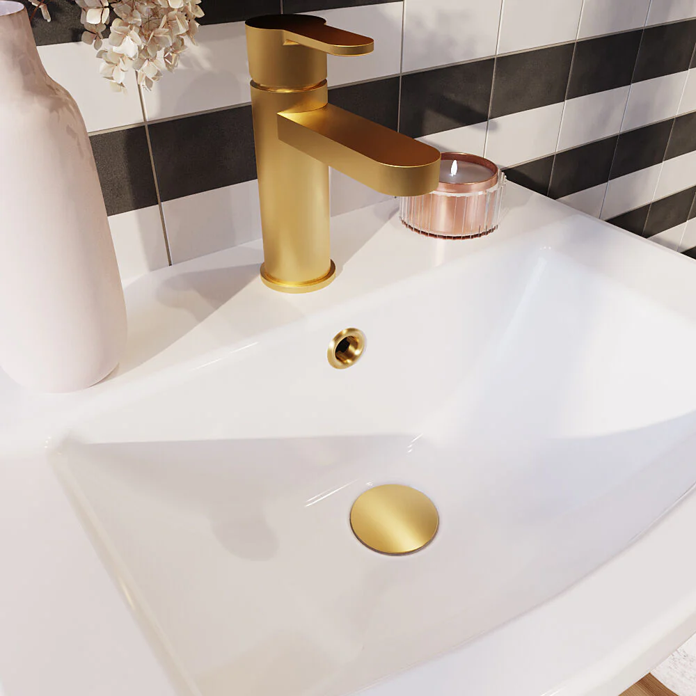 Contemporary Ceramic Accessories Modern Round Basin Overflow Cover - Image 11