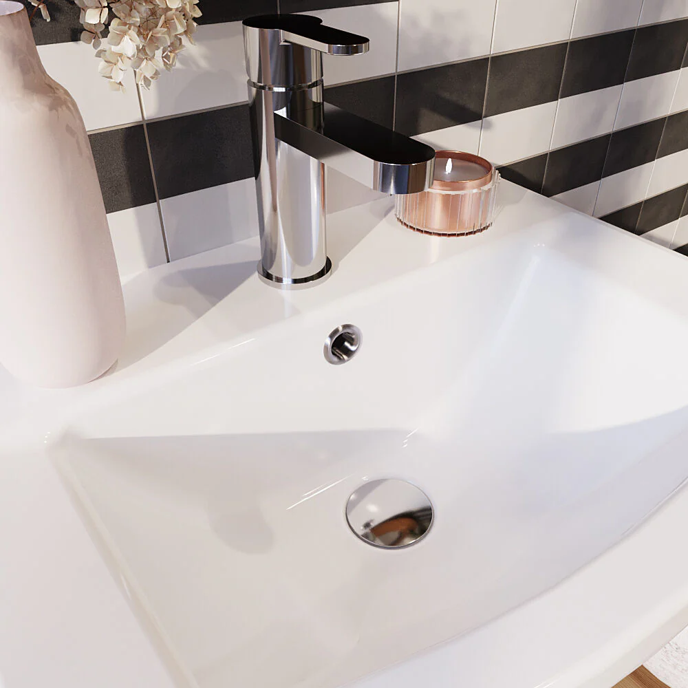 Contemporary Ceramic Accessories Modern Round Basin Overflow Cover - Image 12