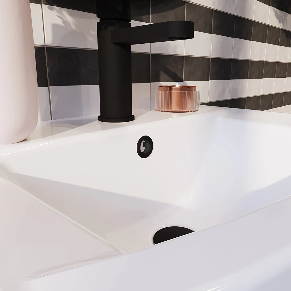 Contemporary Ceramic Accessories Modern Round Basin Overflow Cover - Image 14