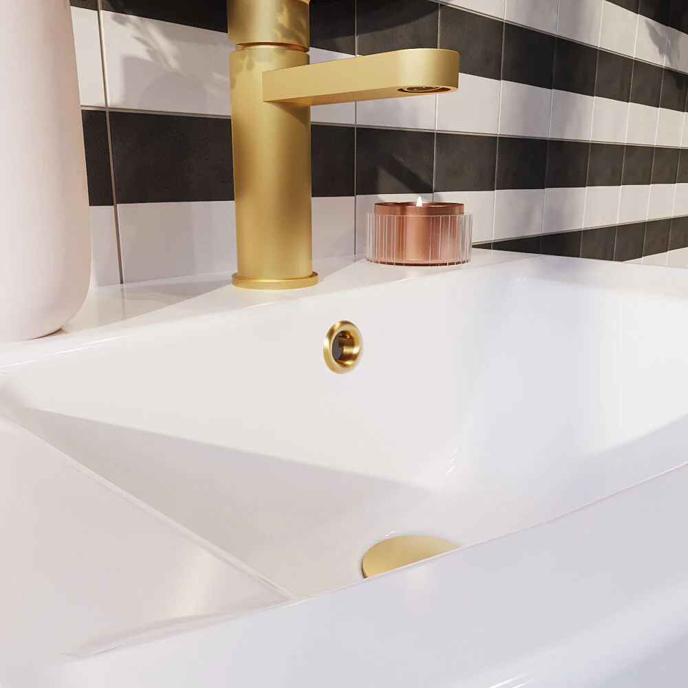 Contemporary Ceramic Accessories Modern Round Basin Overflow Cover - Image 15