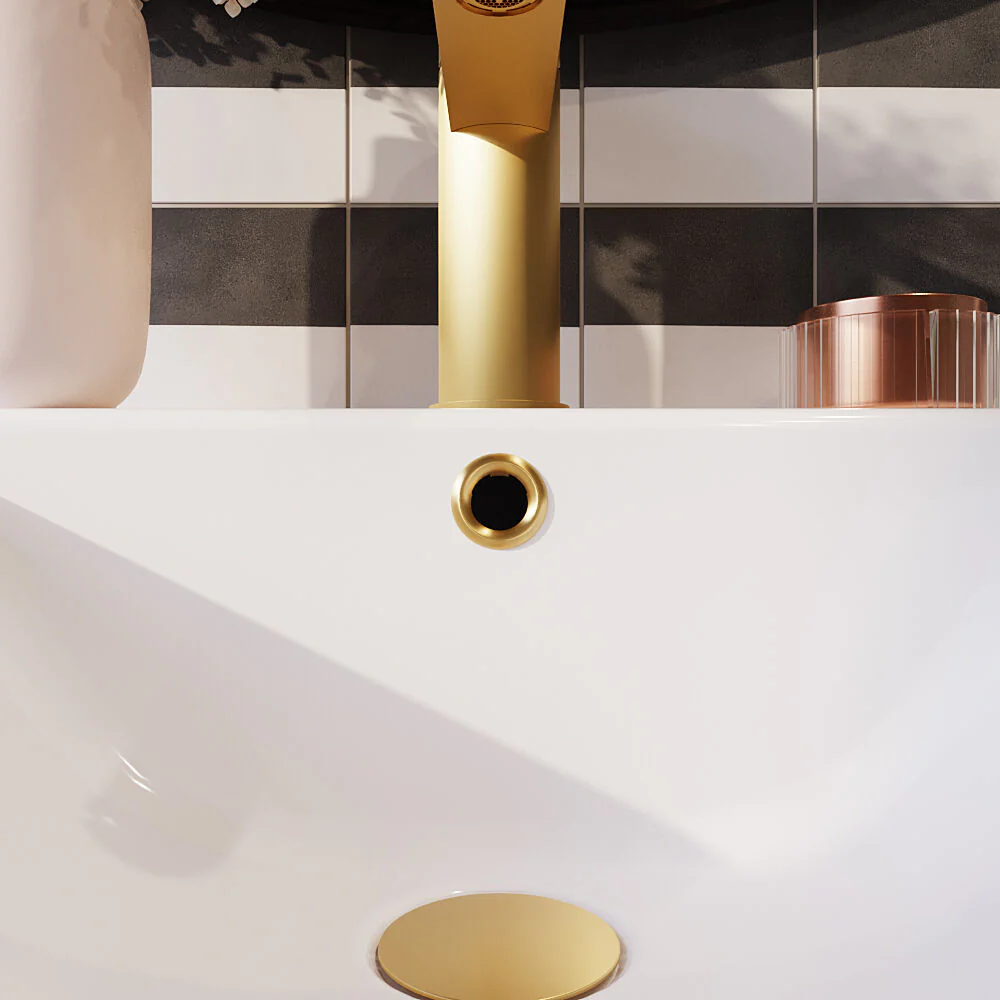 Contemporary Ceramic Accessories Modern Round Basin Overflow Cover - Image 7