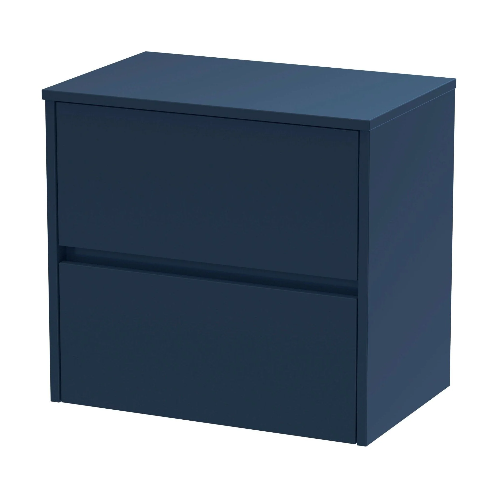 Chartley Contemporary 2 Drawer Wall Hung Vanity Unit with Worktop, 600mm